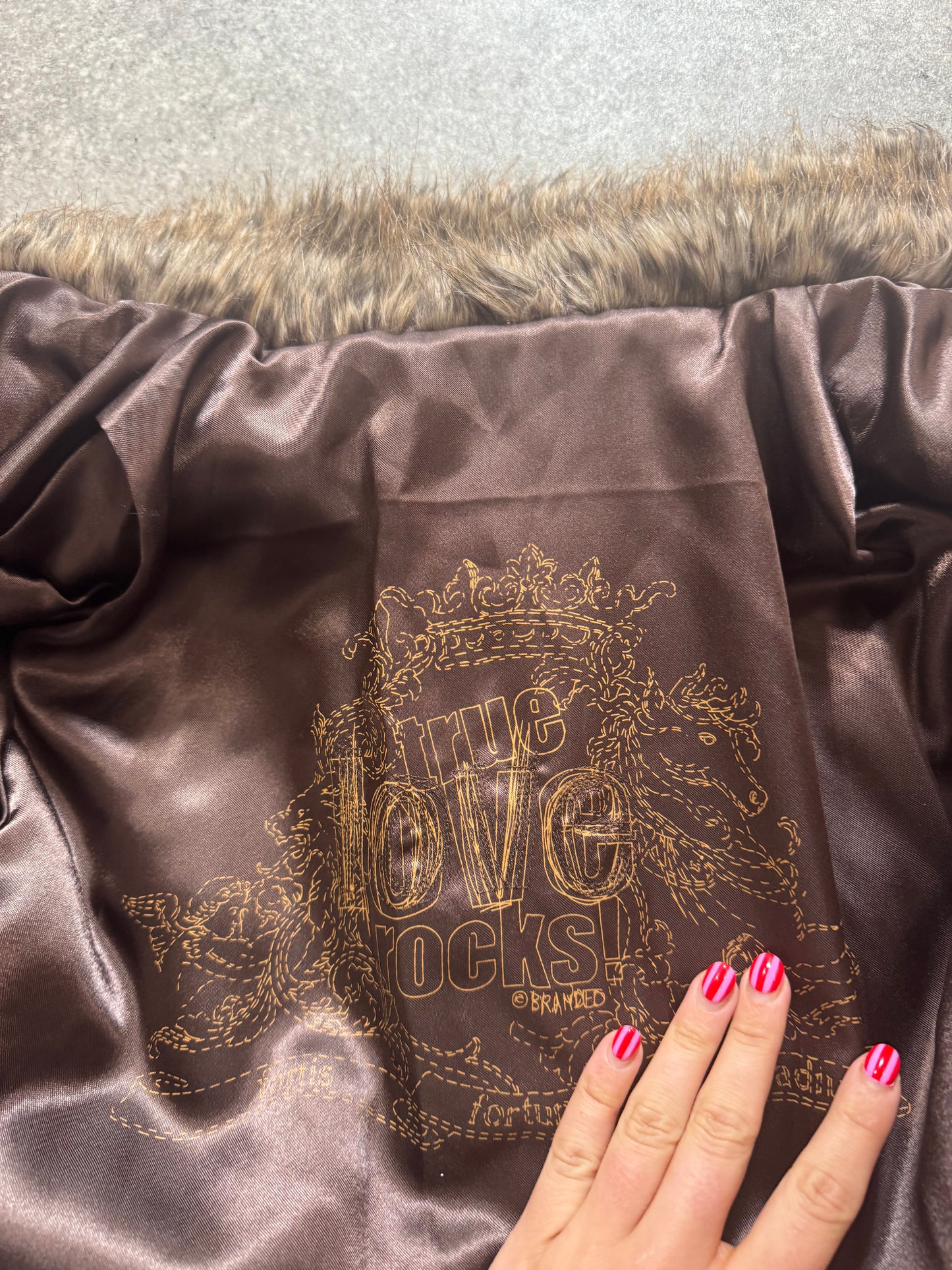 Faux Fur Leopard Bomber Jacket (UK10)