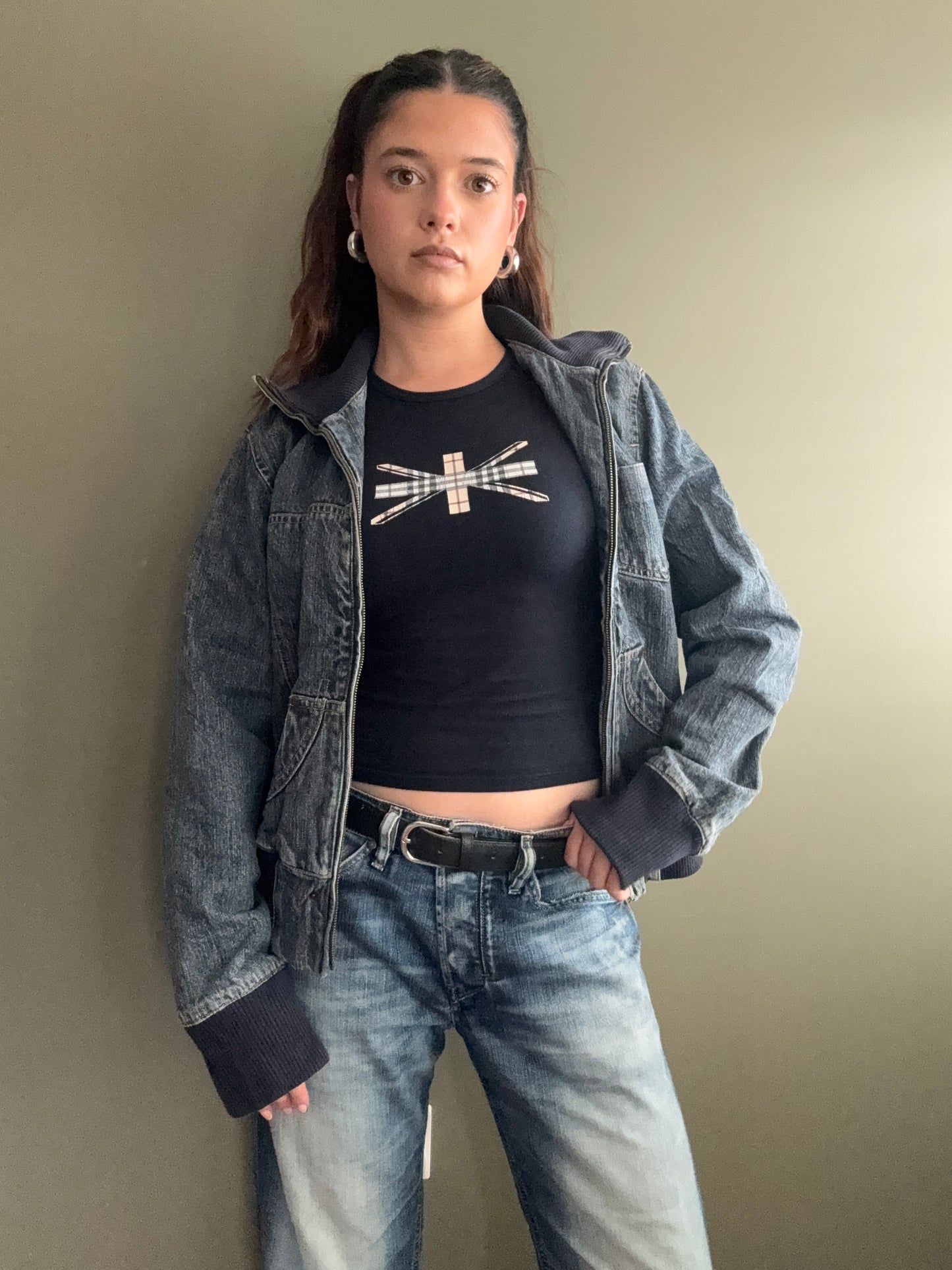 Denim Bomber Jacket (XL)