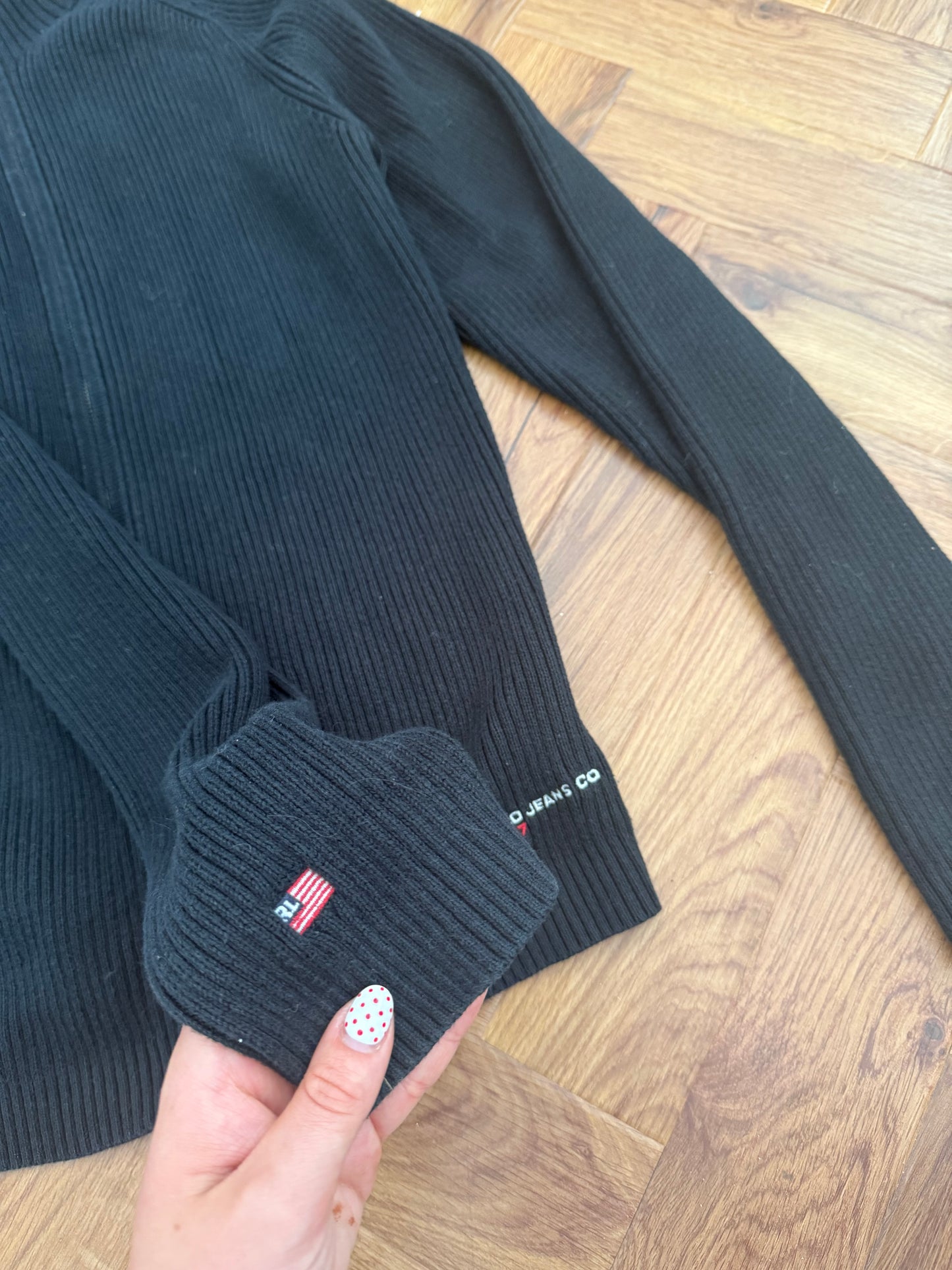 Ralph Lauren Knitted Ribbed Zip Jumper (M)