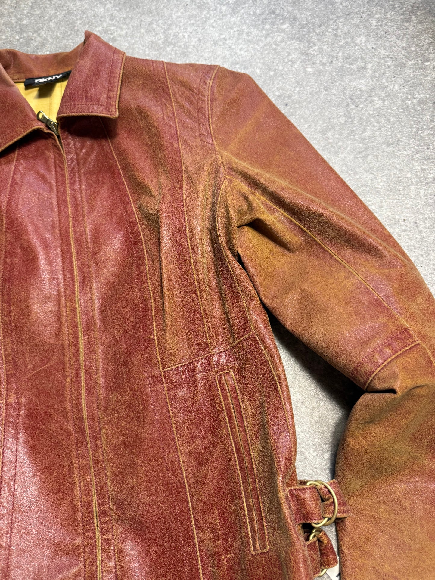 DKNY Leather Jacket (S)