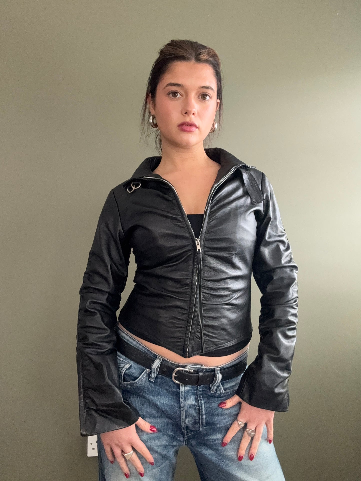 Fitted Leather Jacket (UK10)