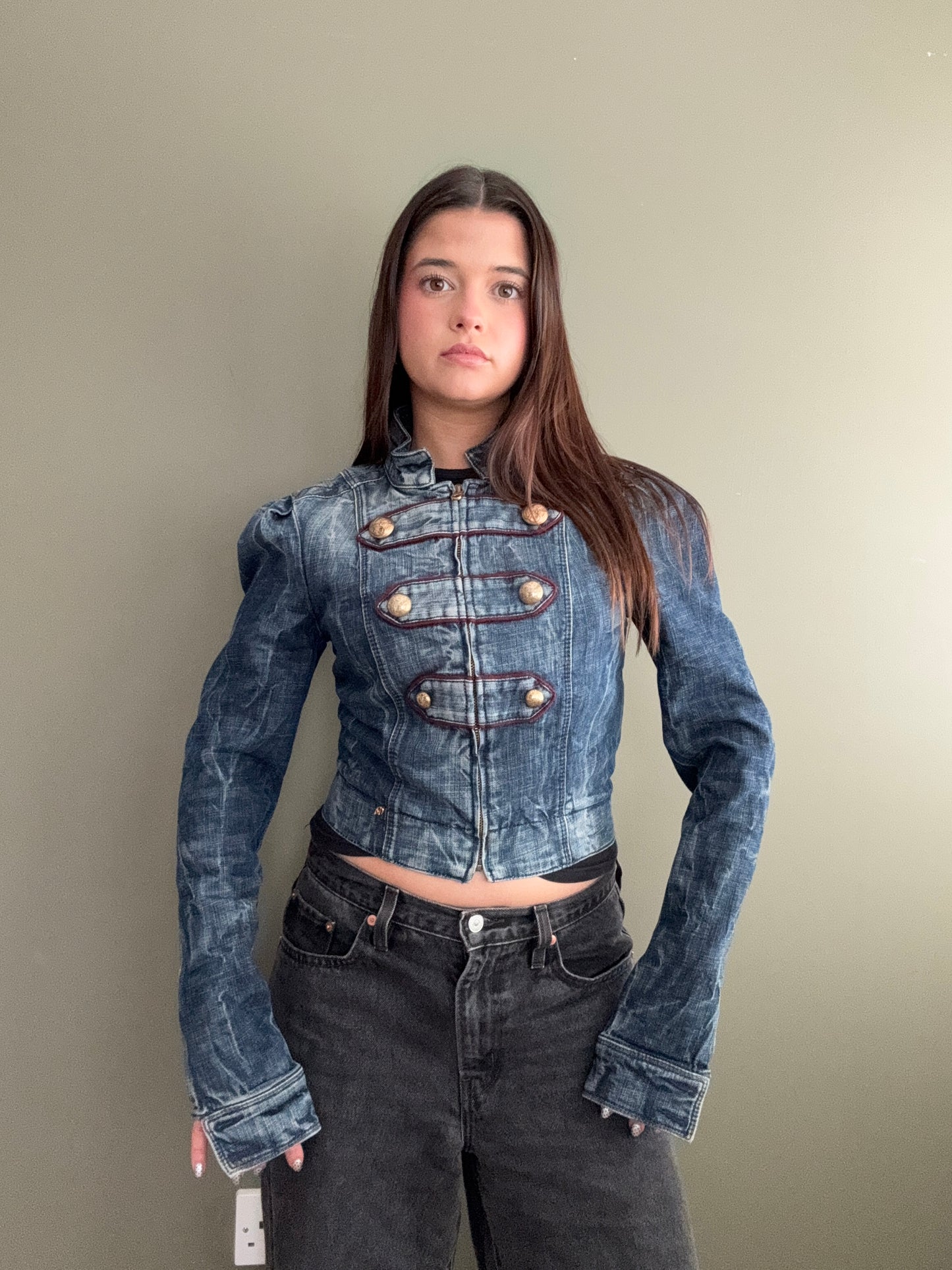 Miss Sixty Denim Military Jacket (M)