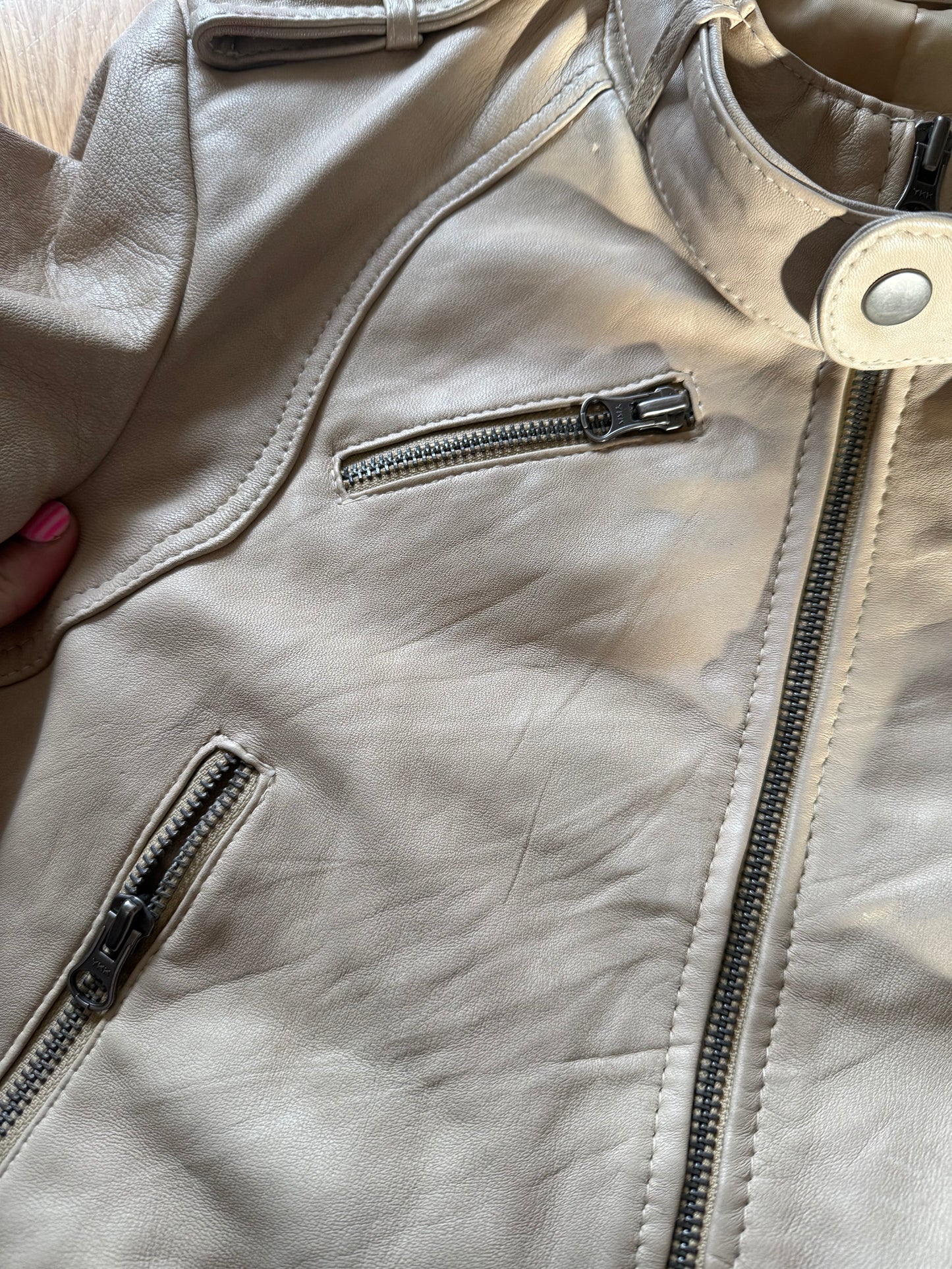 Cropped Leather Jacket (M)