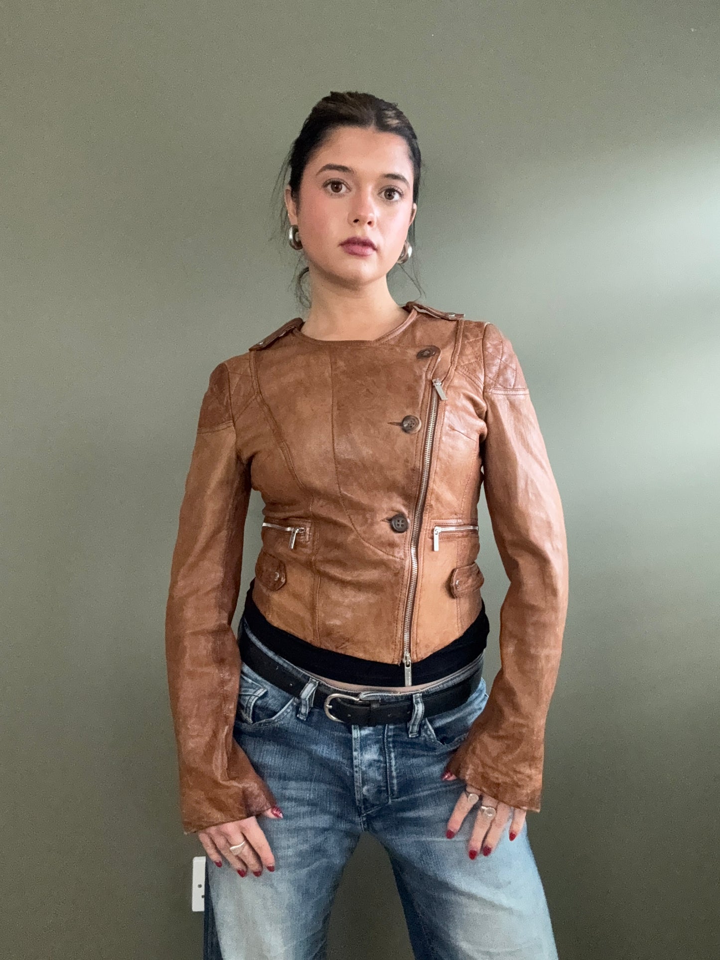 Karen Millen Leather Jacket (UK10)