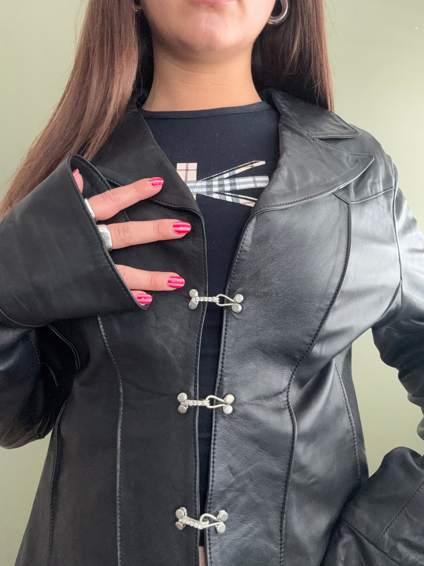Leather Blazer Jacket (M)