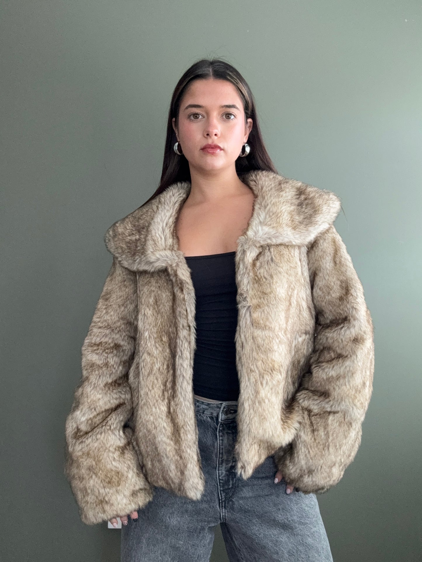 Faux Fur Jacket (M)