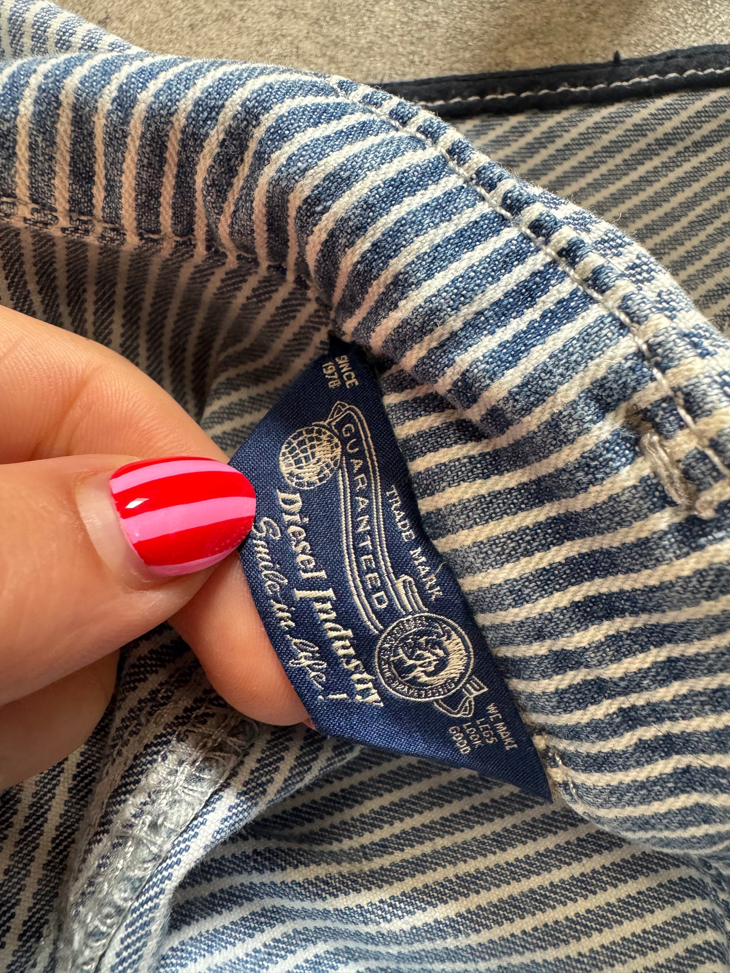 Diesel Pinstripe Dungarees (M)