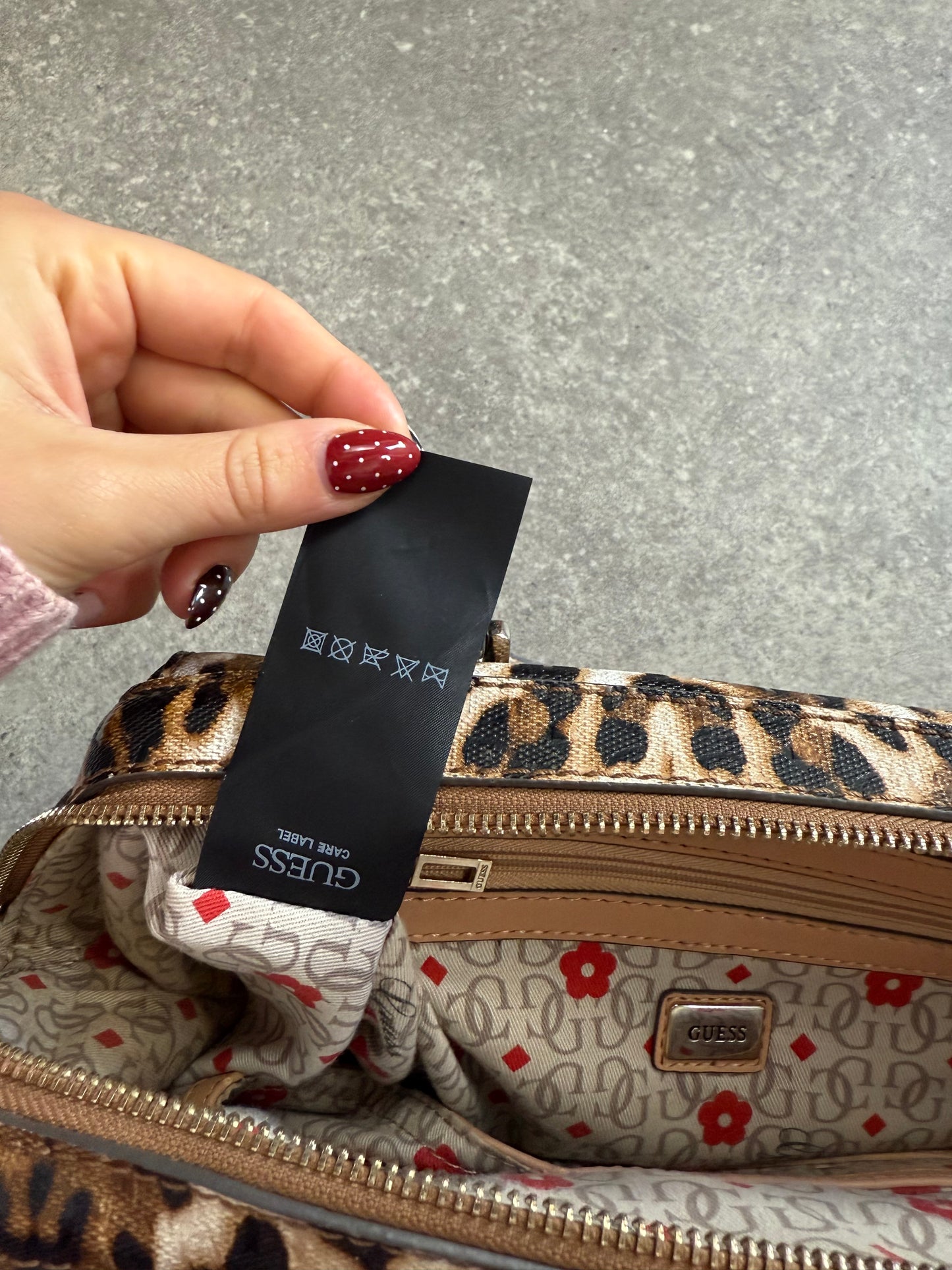 Guess Leopard Print Handbag