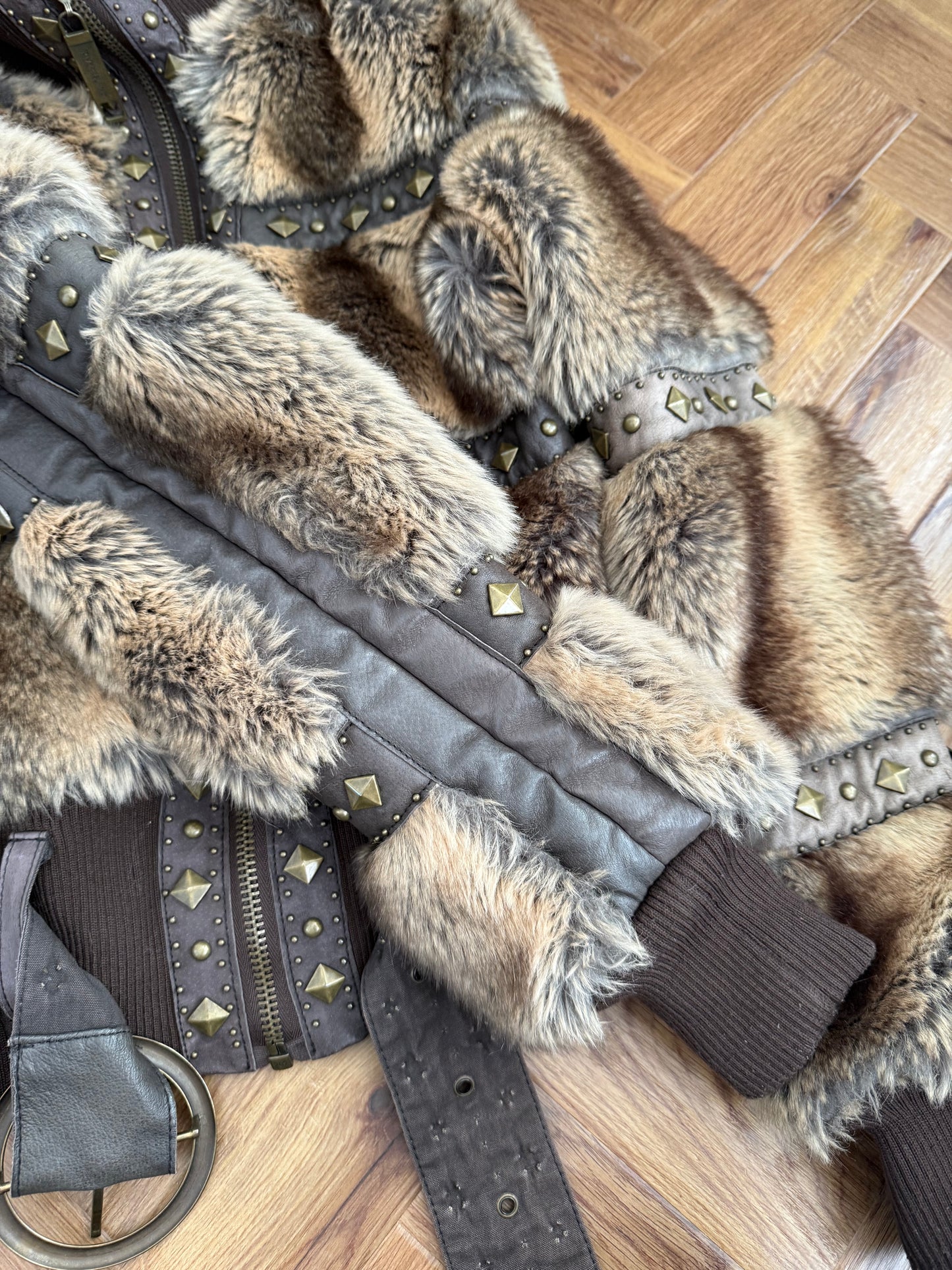 Faux Fur Bomber Jacket (UK12)