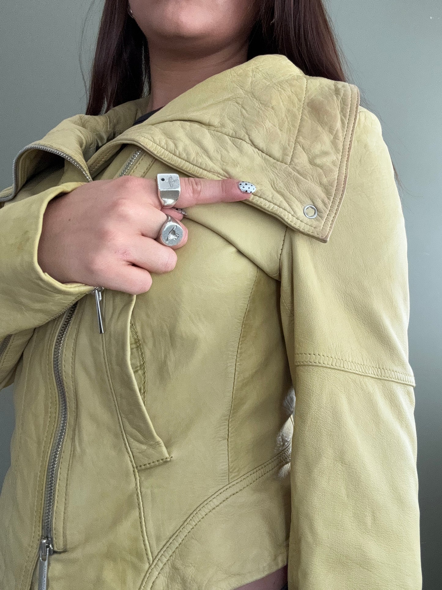 Karen Millen Leather Jacket (UK10)