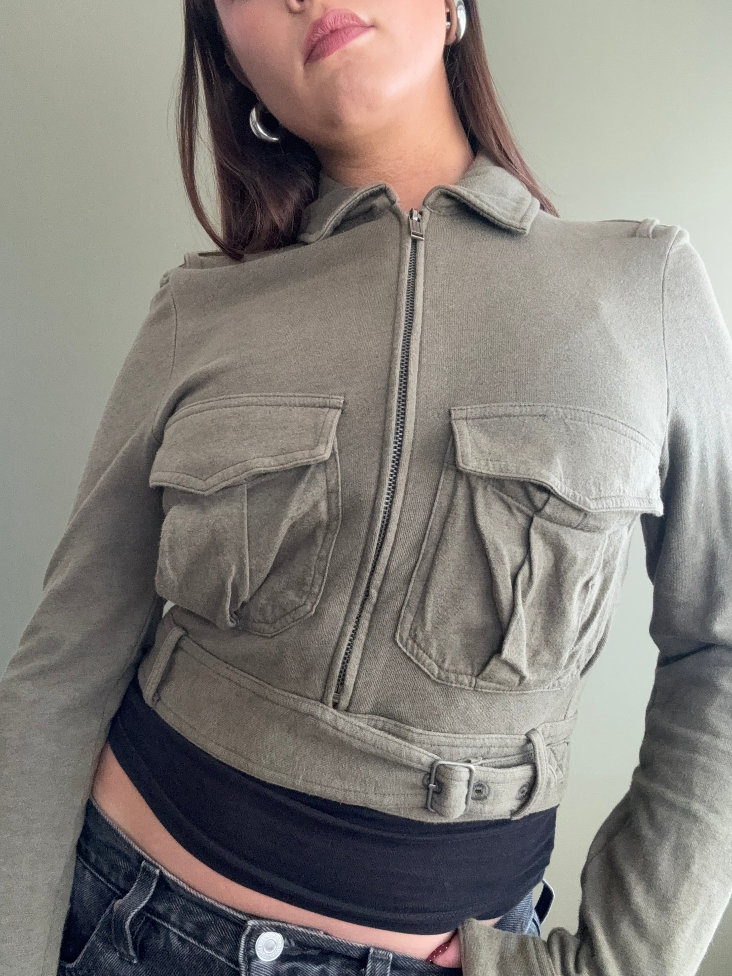 Cropped Diesel Cargo Jumper (XS)