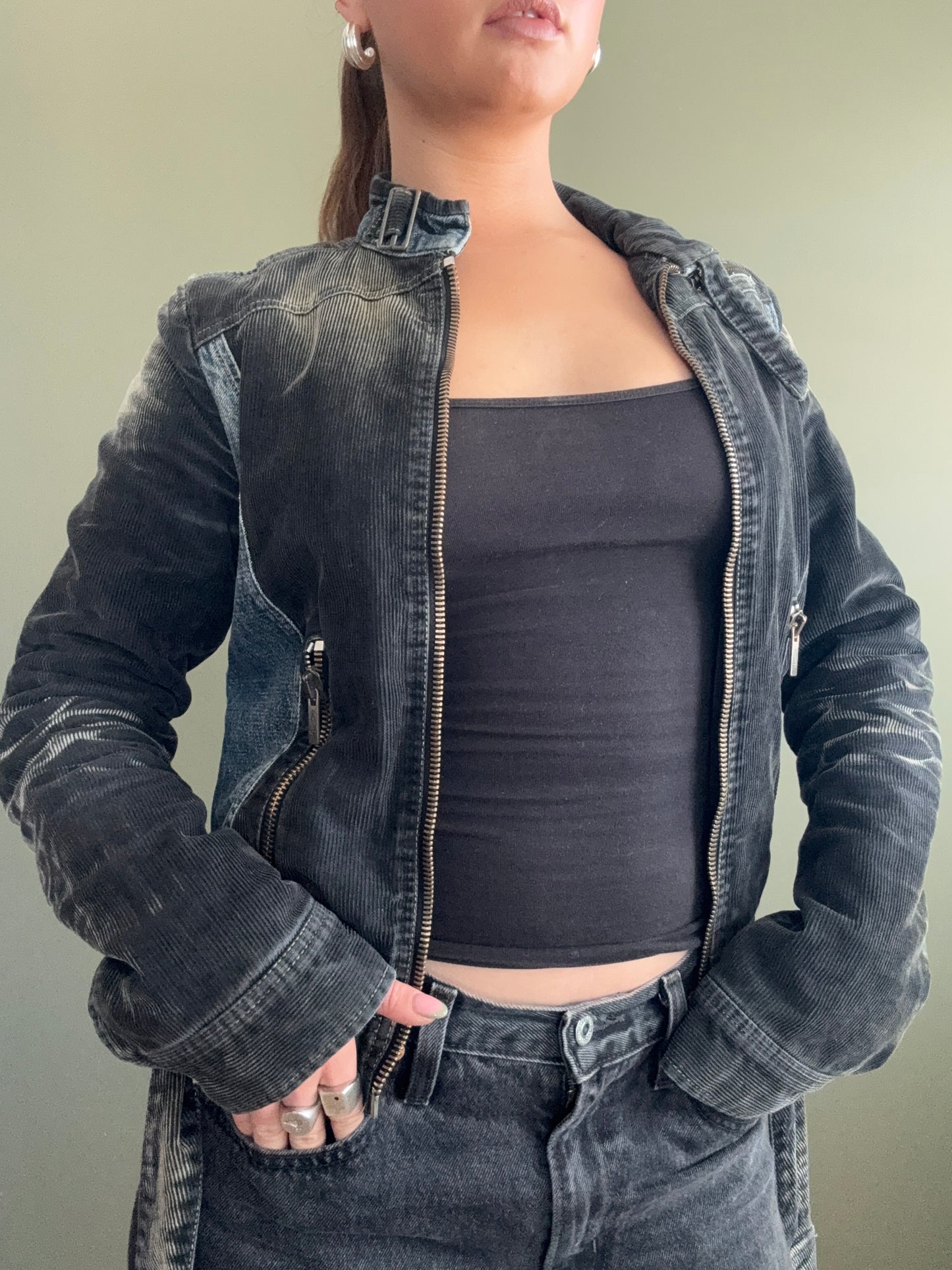 Diesel Denim/Cord Biker Jacket (M)