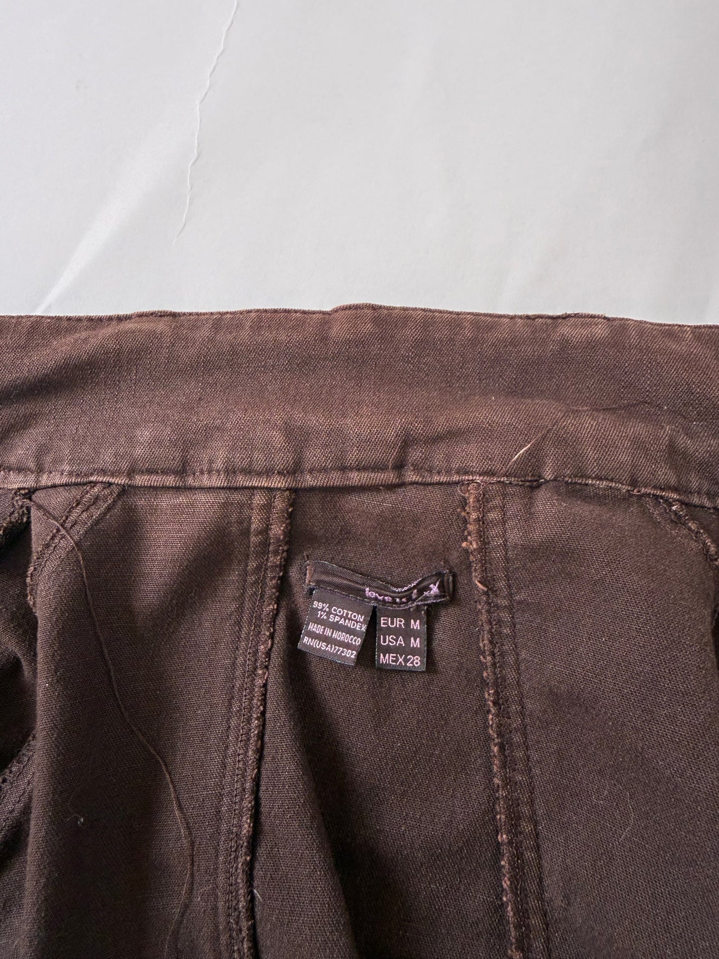 Brown Fitted Biker Jacket (M)