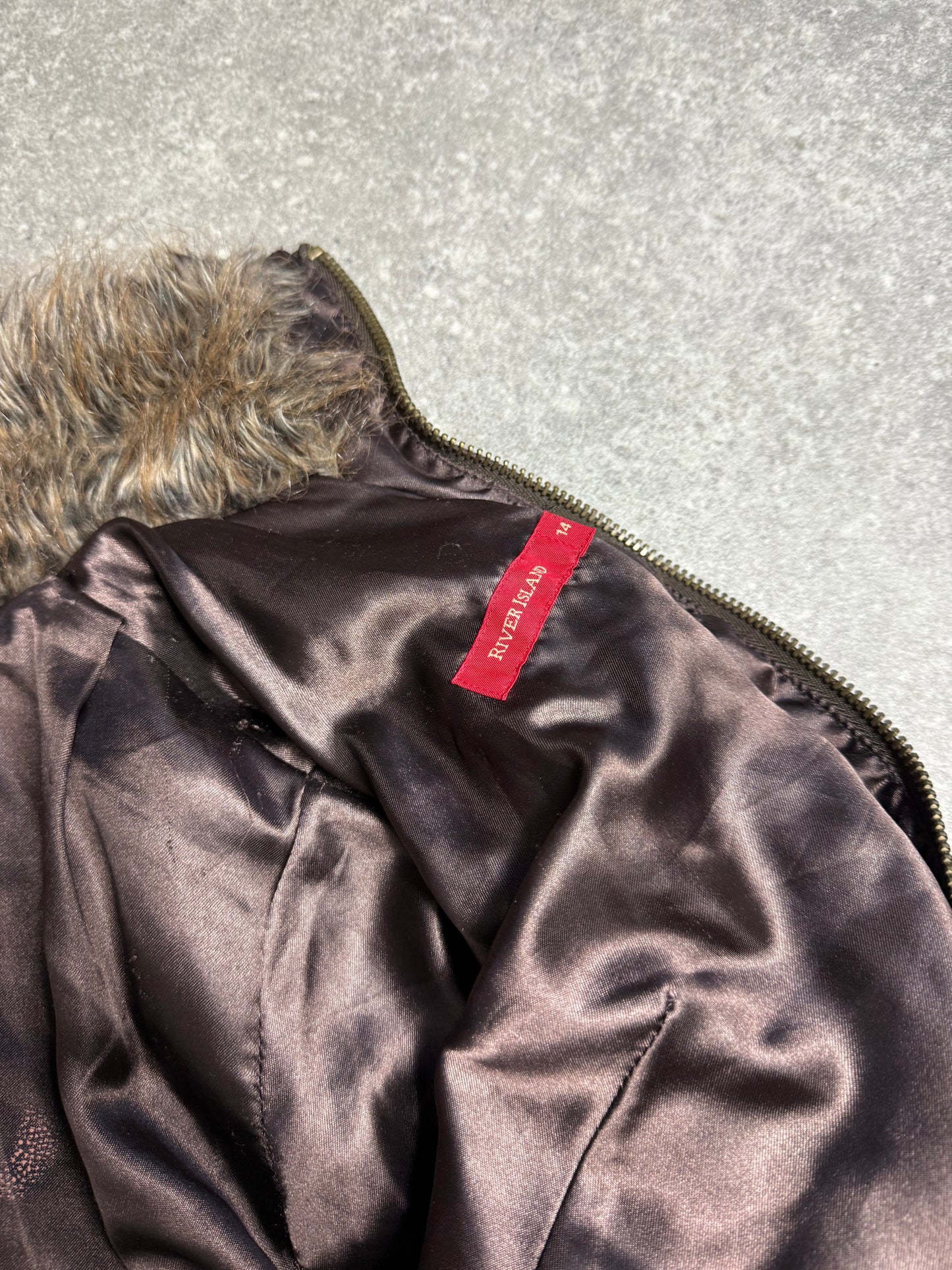 Faux Fur Leopard Bomber Jacket (UK14)