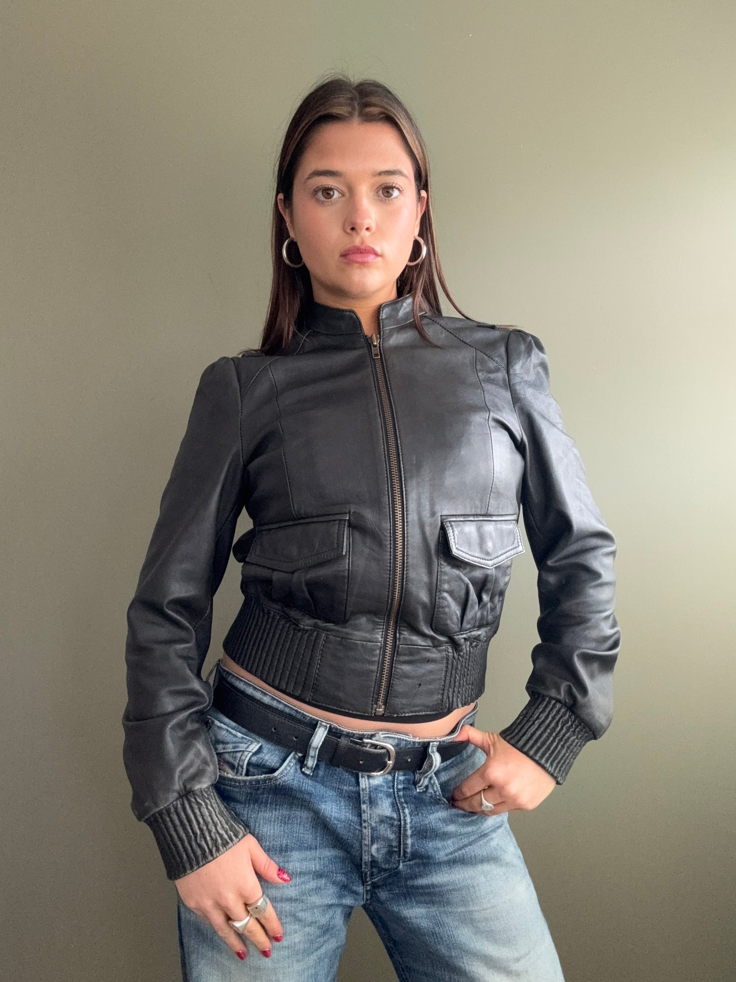 Vintage Leather Jacket (UK10)