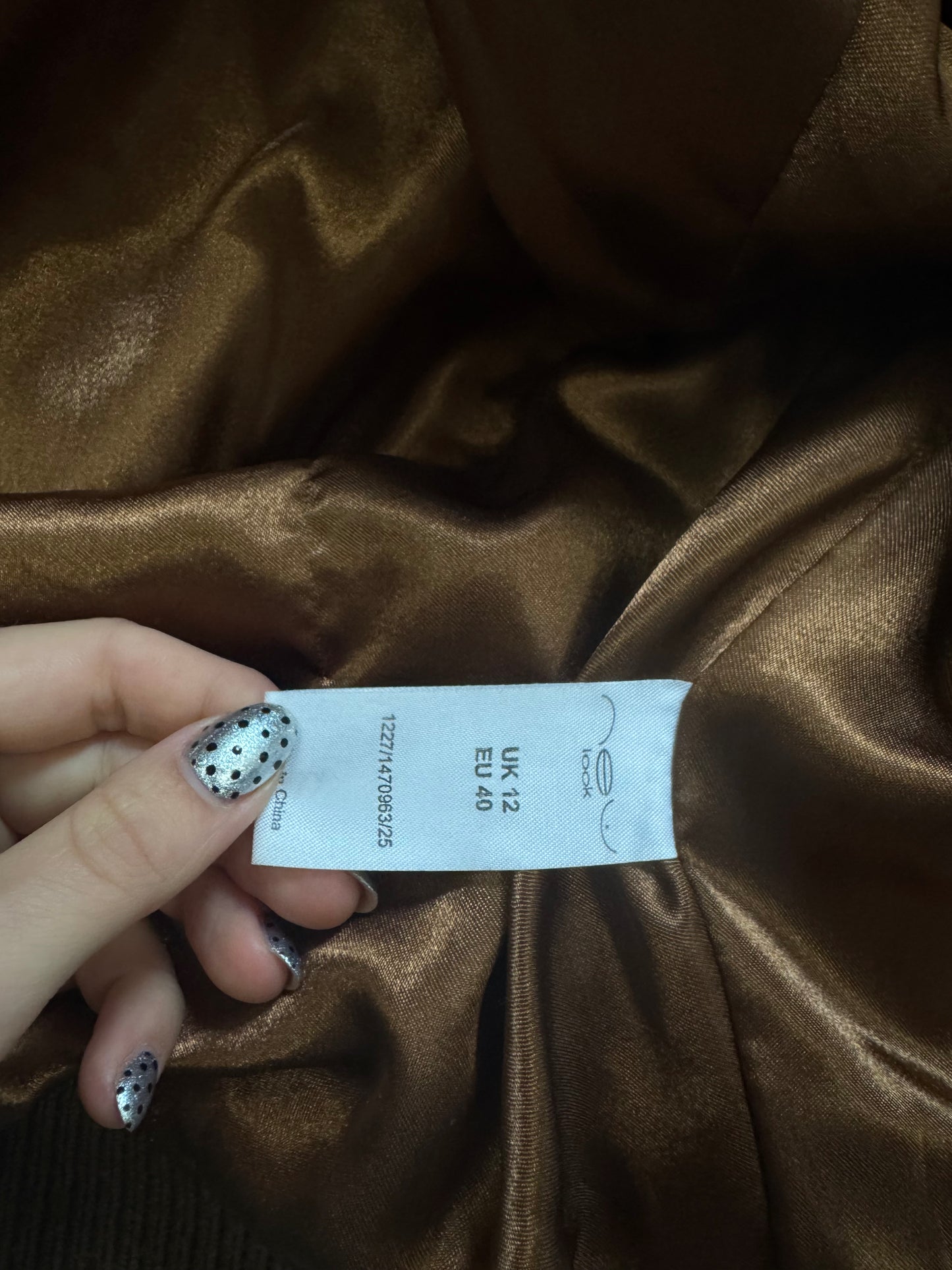 Leather Fitted Jacket (UK12)
