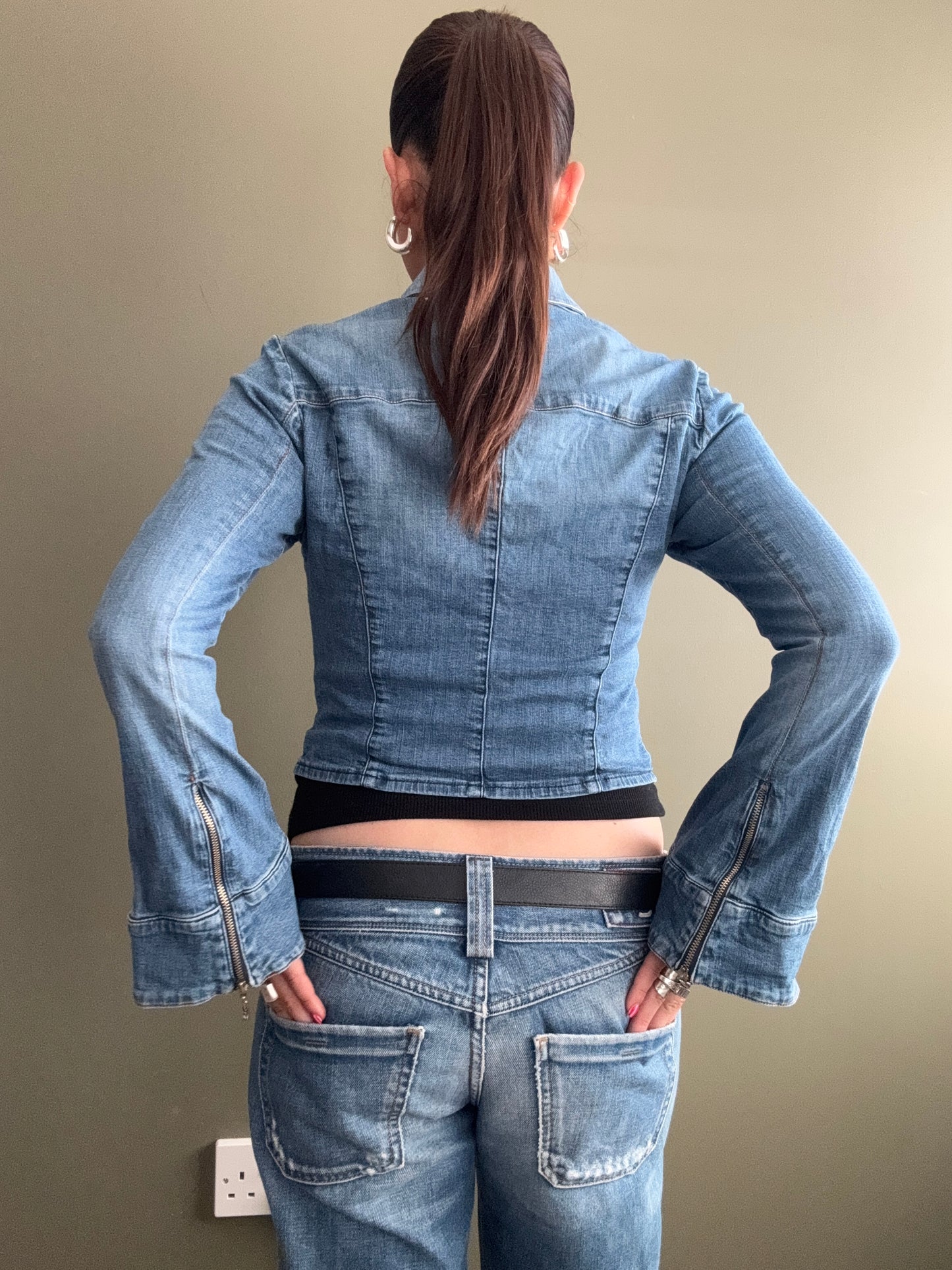 Miss Sixty Denim Zip Top (M)