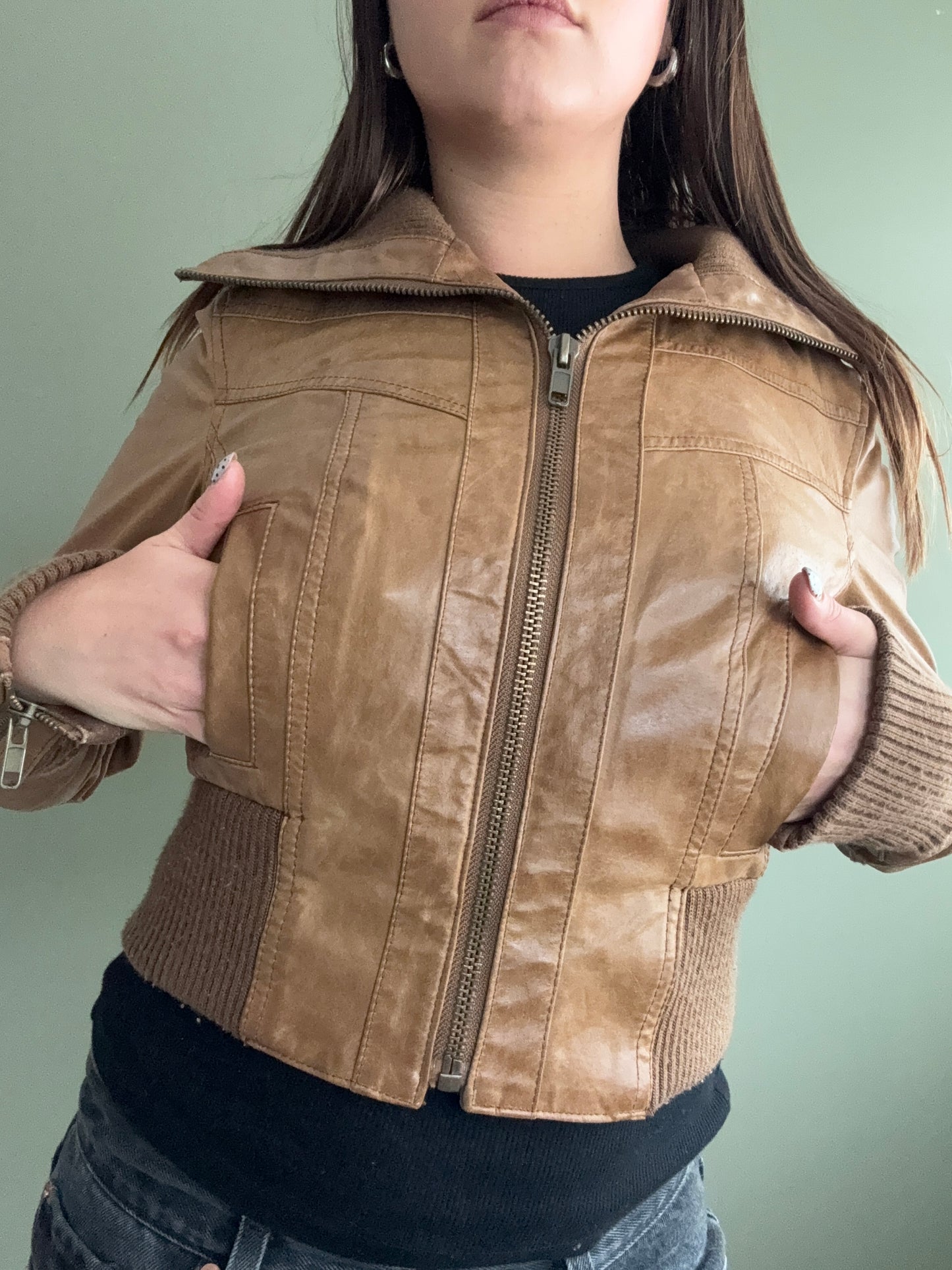 Fitted Leather Jacket (UK10)