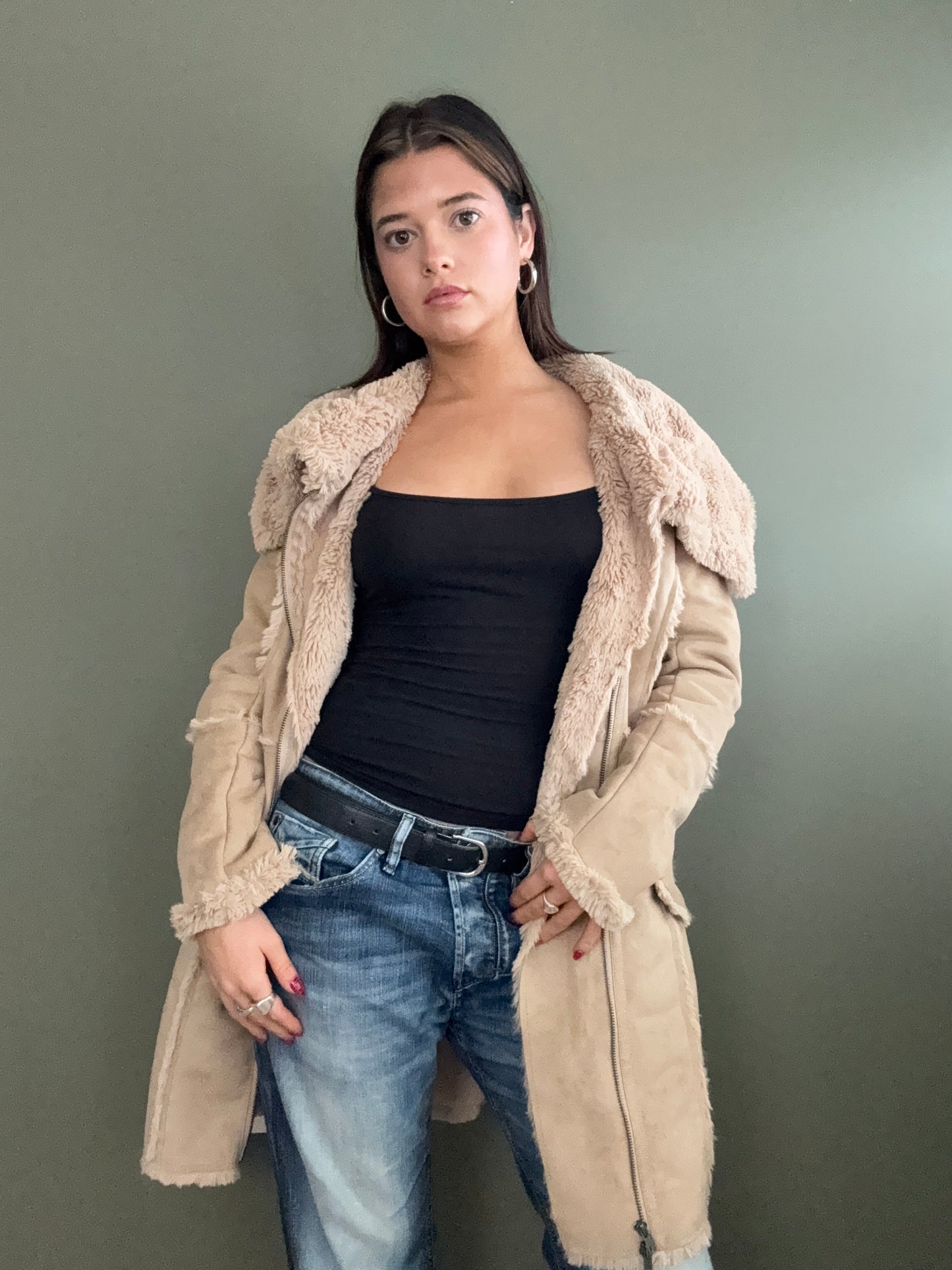 DKNY Faux Fur Jacket (S)
