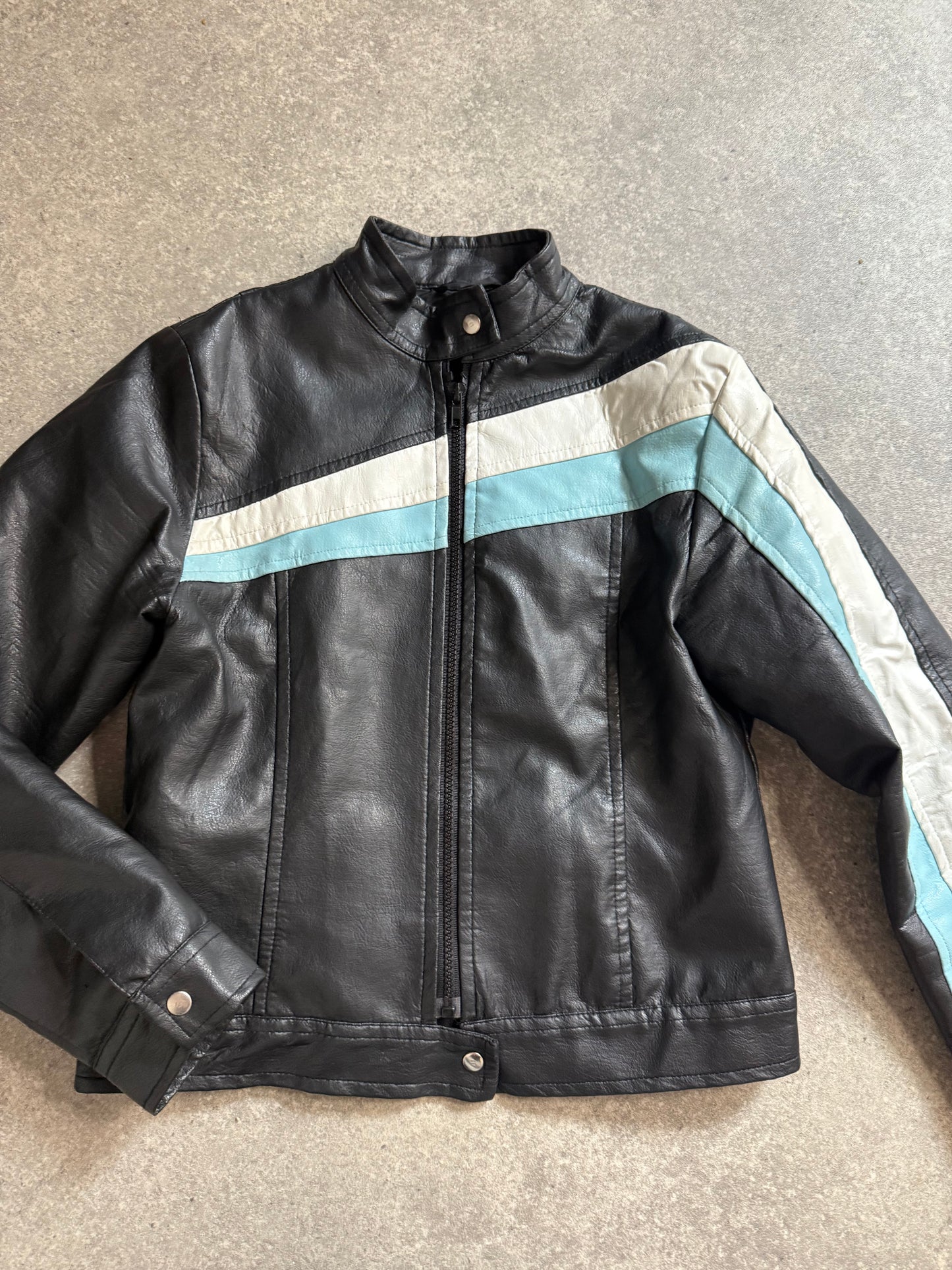 Faux Leather Racer Jacket (UK10)