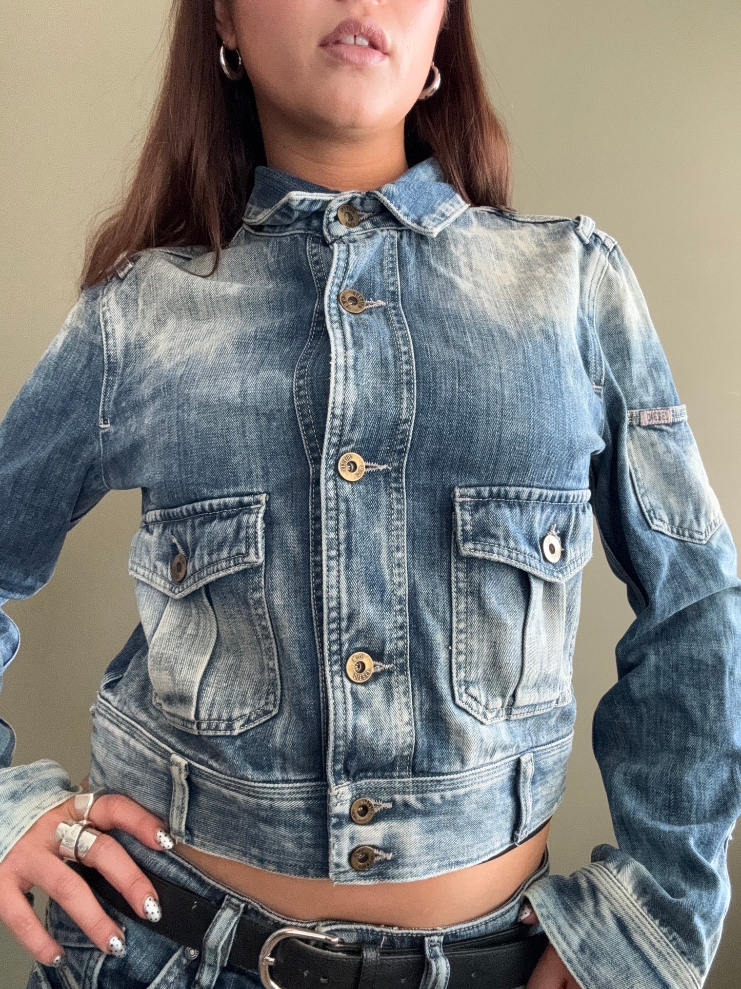 Diesel Distressed Denim Jacket (M)