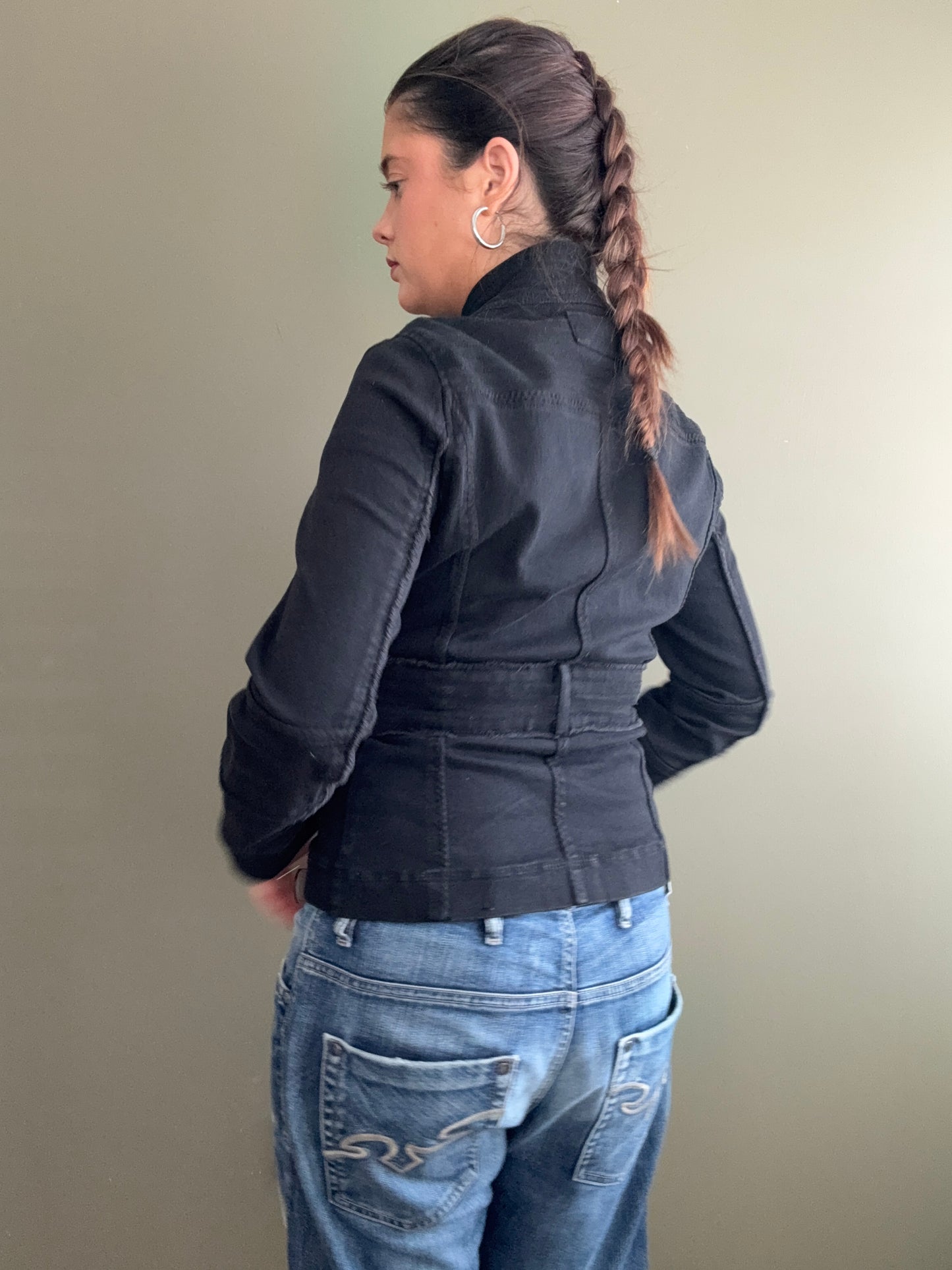 Jane Norman Fitted Black Jacket (UK10)