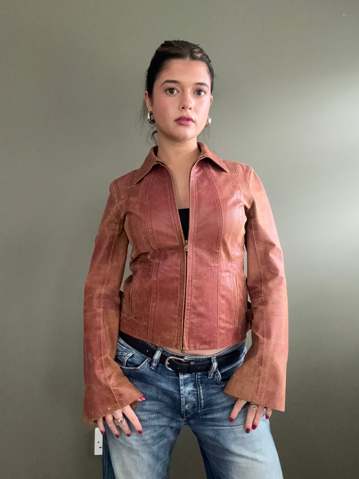 DKNY Leather Jacket (S)