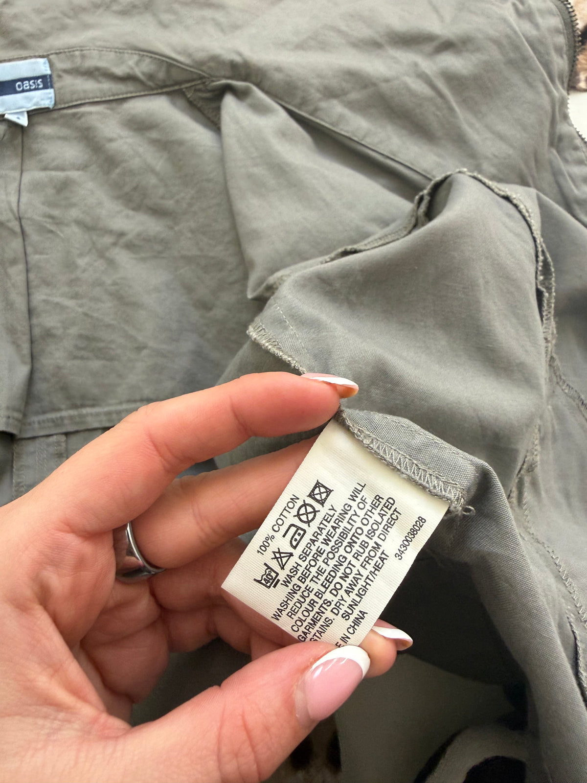 Cropped Funnel Neck Utility Jacket (UK10)