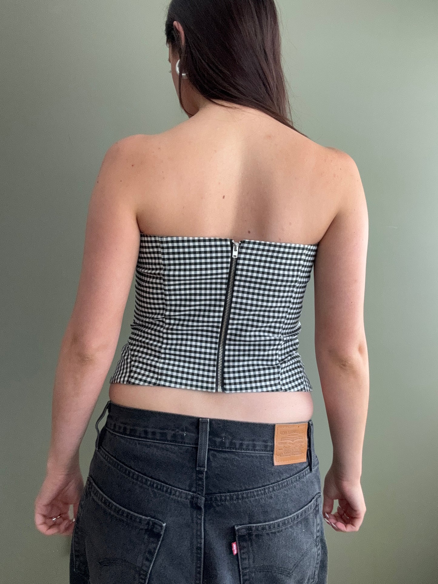 Gingham Bandeau Top (UK12)