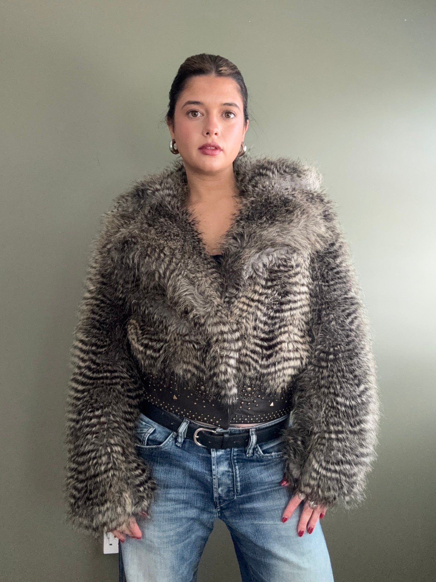Roberto Cavalli x H&M Faux Fur Jacket (S)