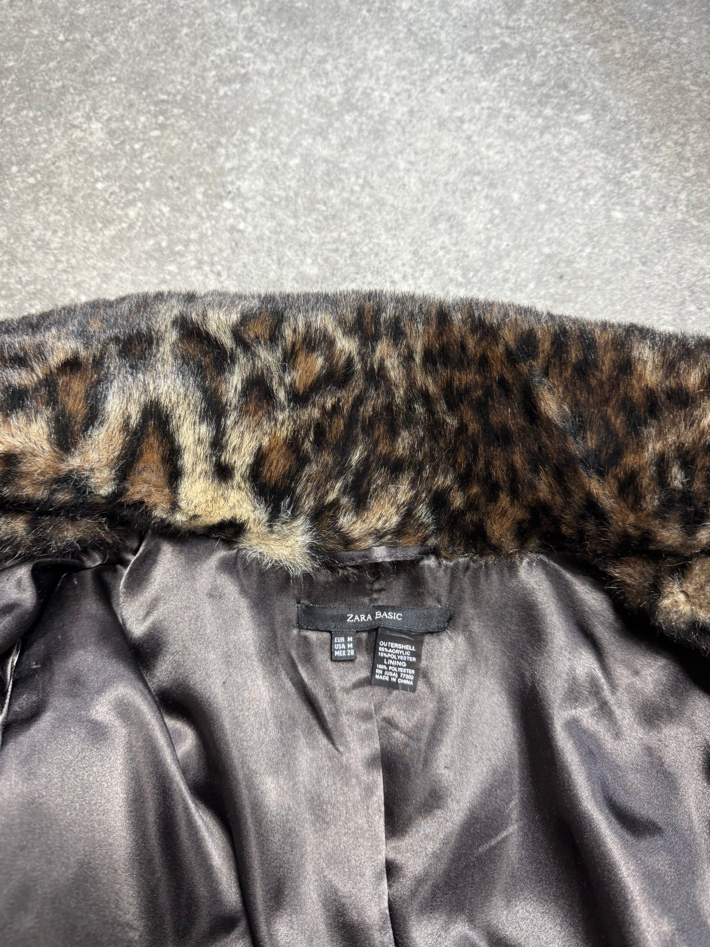 Faux Fur Leopard Jacket (M)