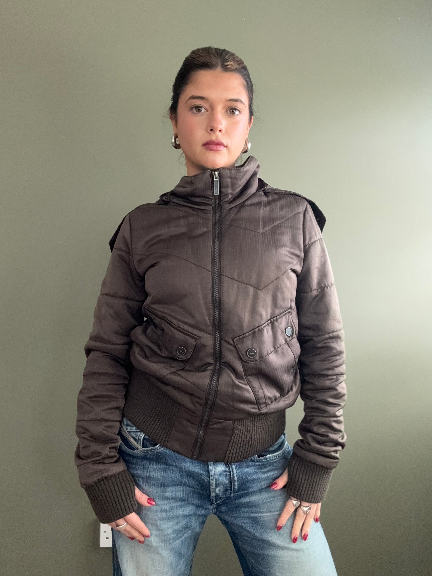 Brown Bomber Jacket (M)