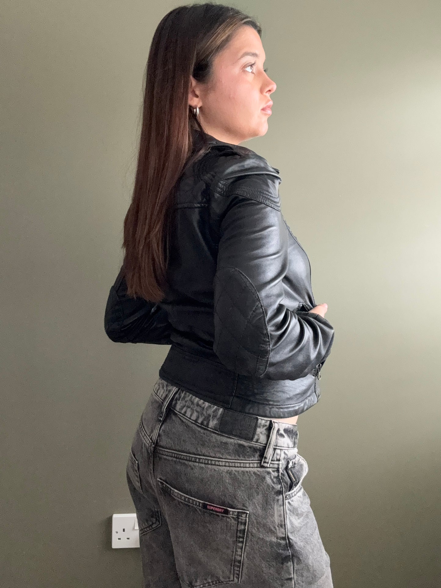 Firetrap Leather Jacket (S)