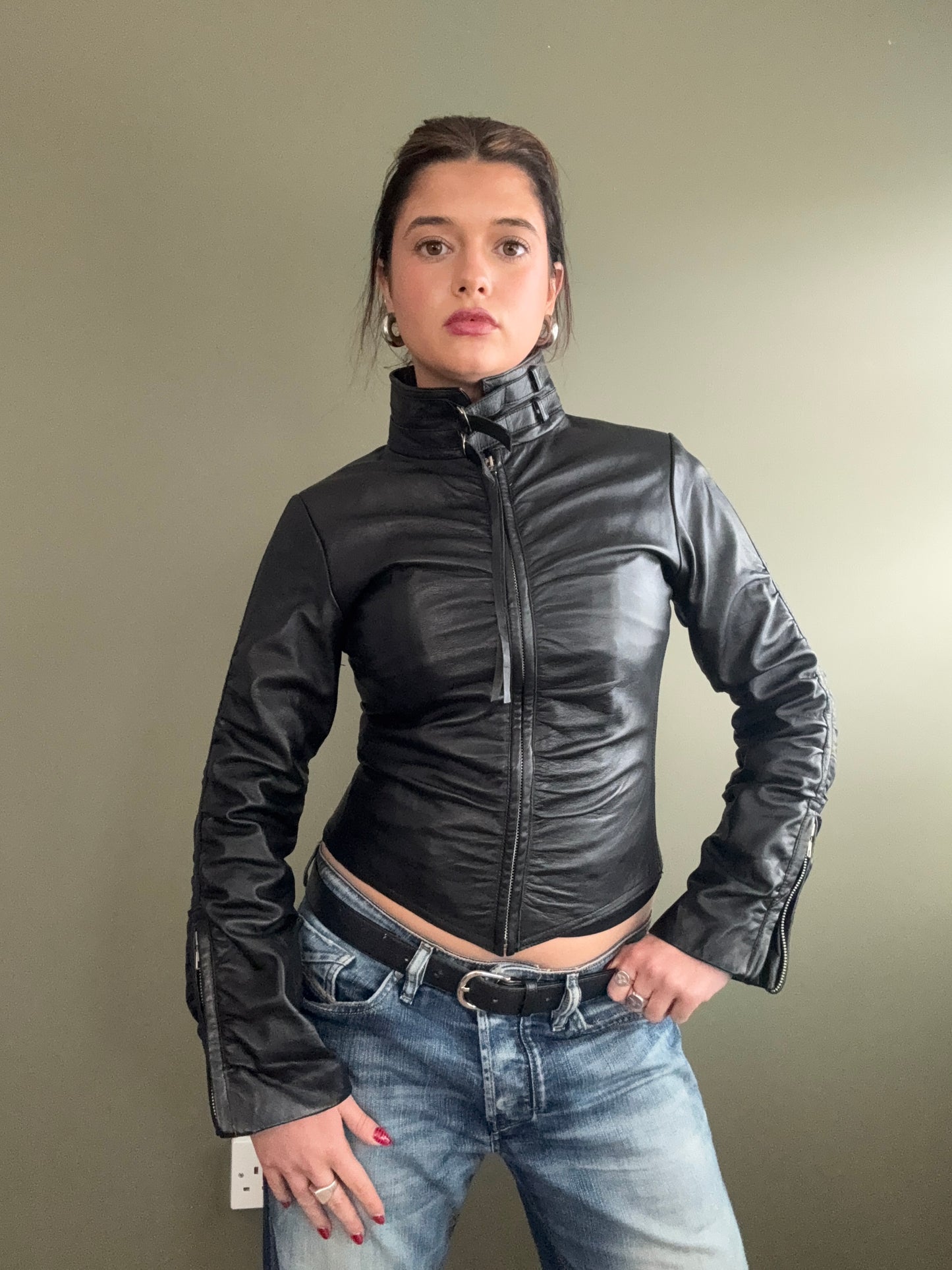 Fitted Leather Jacket (UK10)