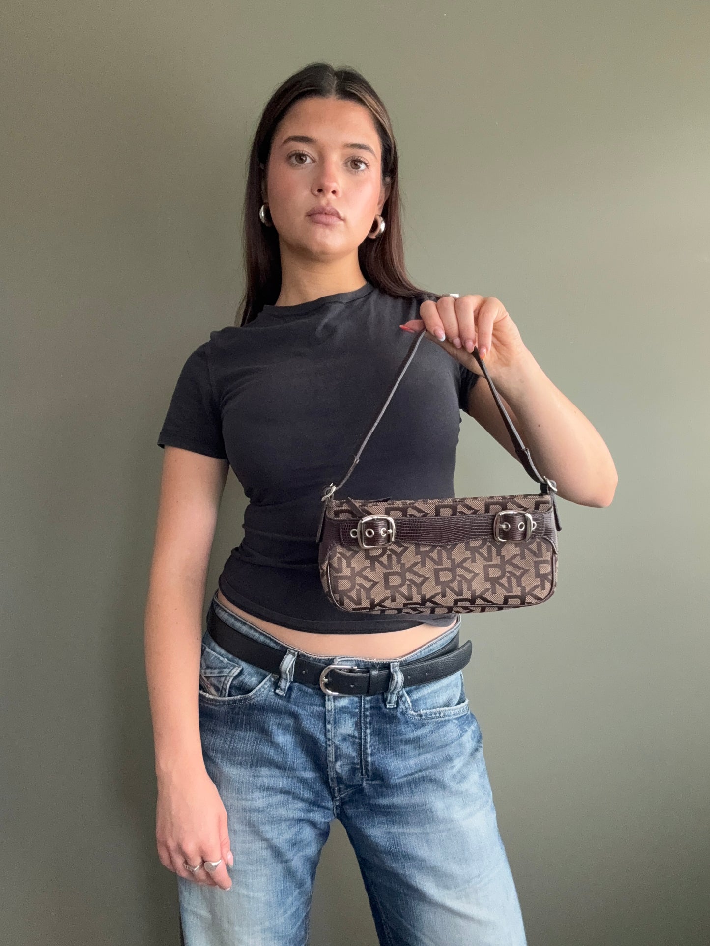 DKNY Monogram Shoulder Bag