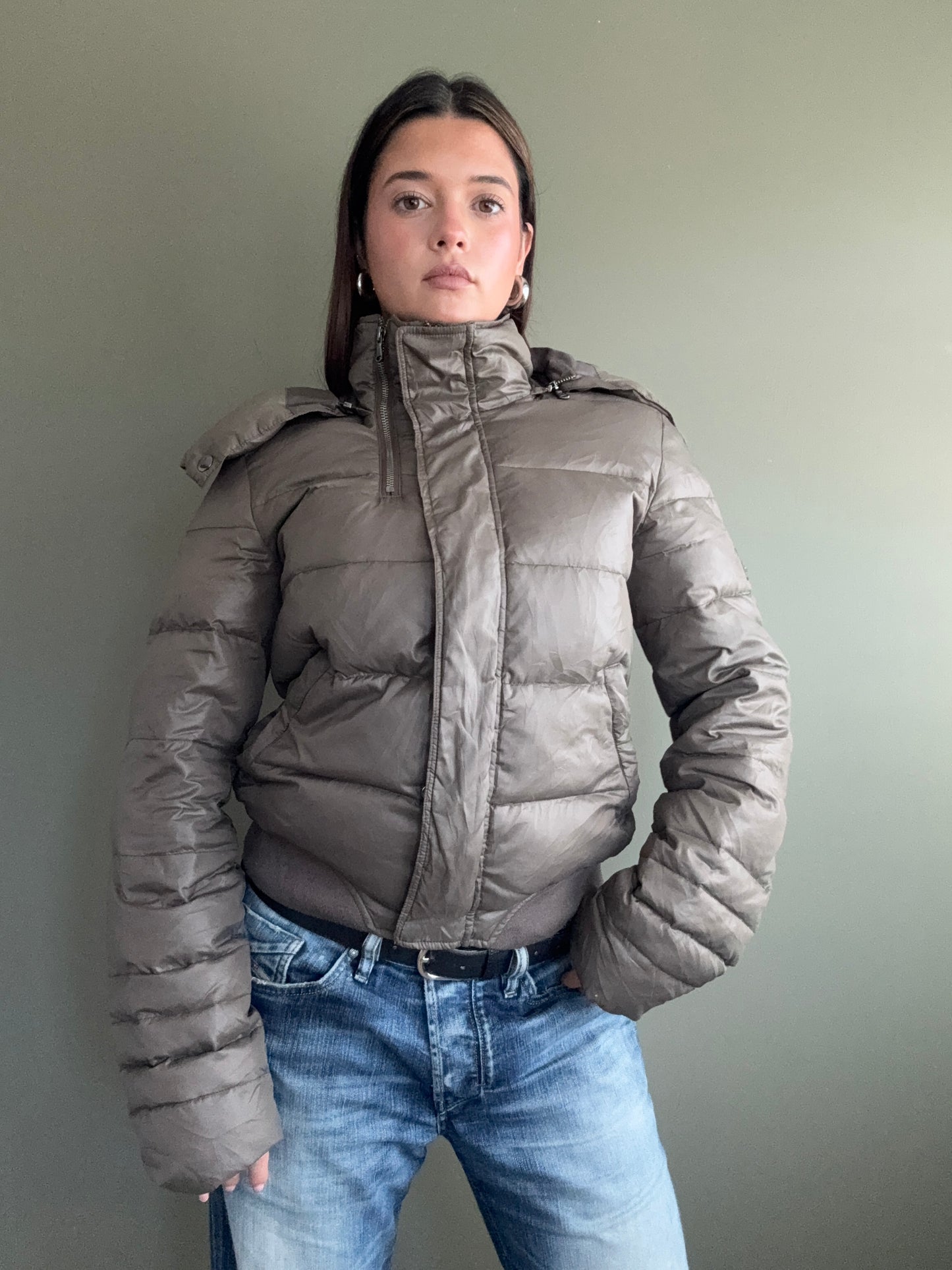Diesel Khaki Puffer Jacket (M)