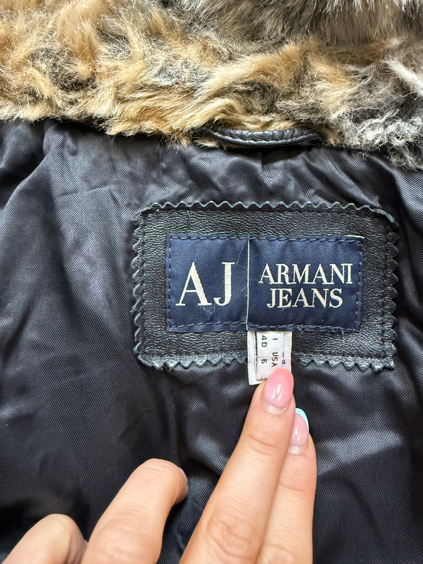 Armani Faux Fur Jacket (UK10)