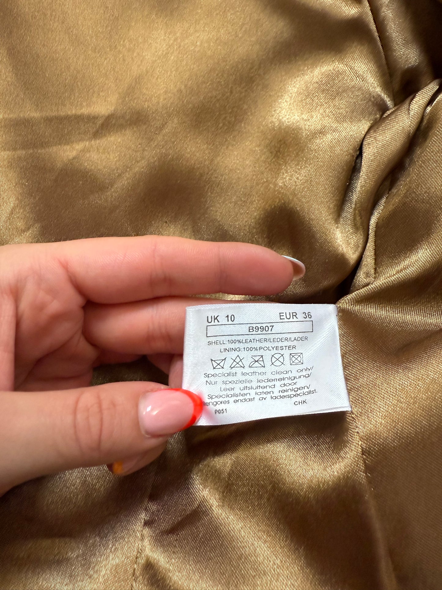 Leather Cargo Jacket (UK10)