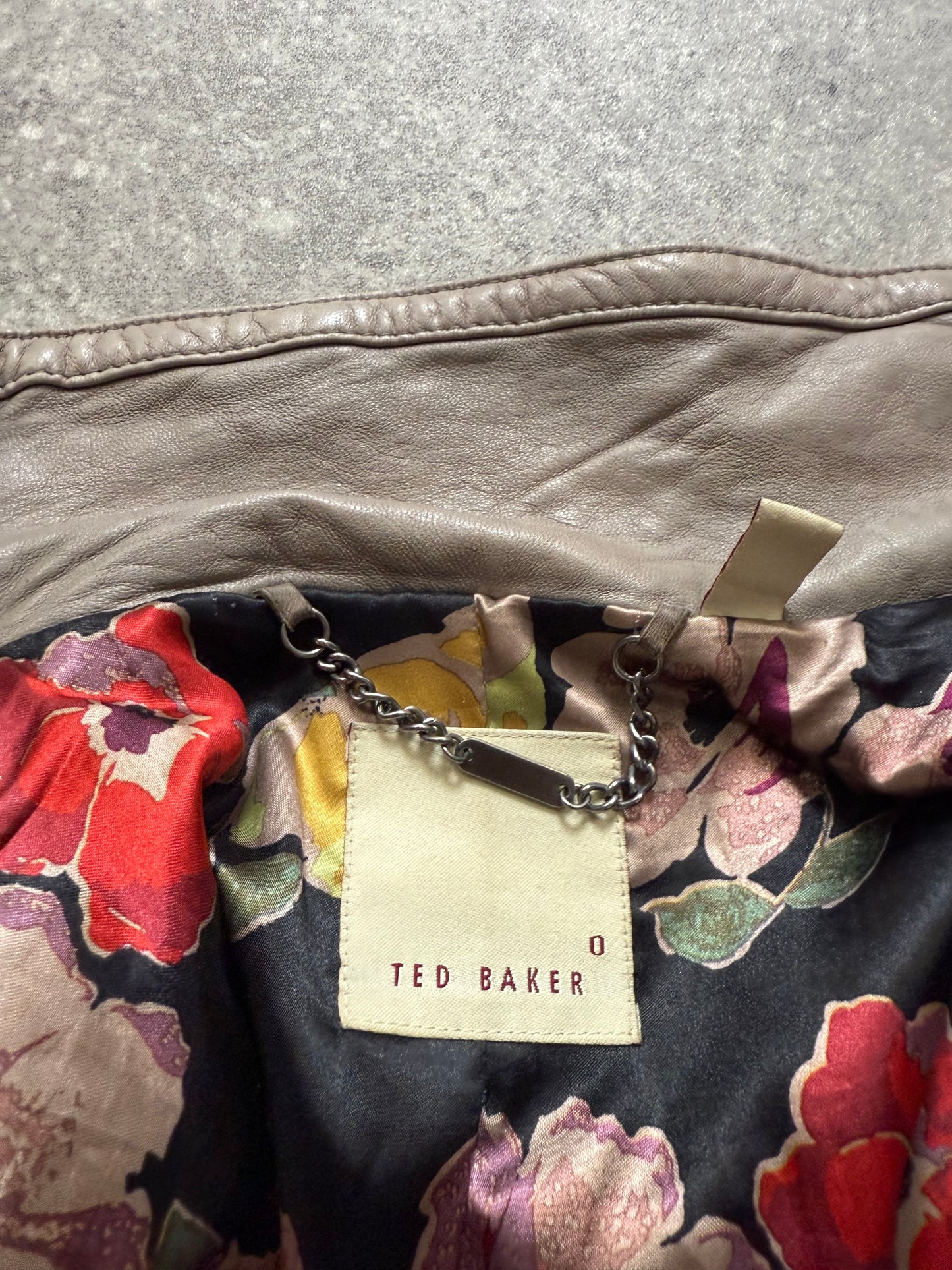 Ted Baker Fitted Leather Jacket (XS)