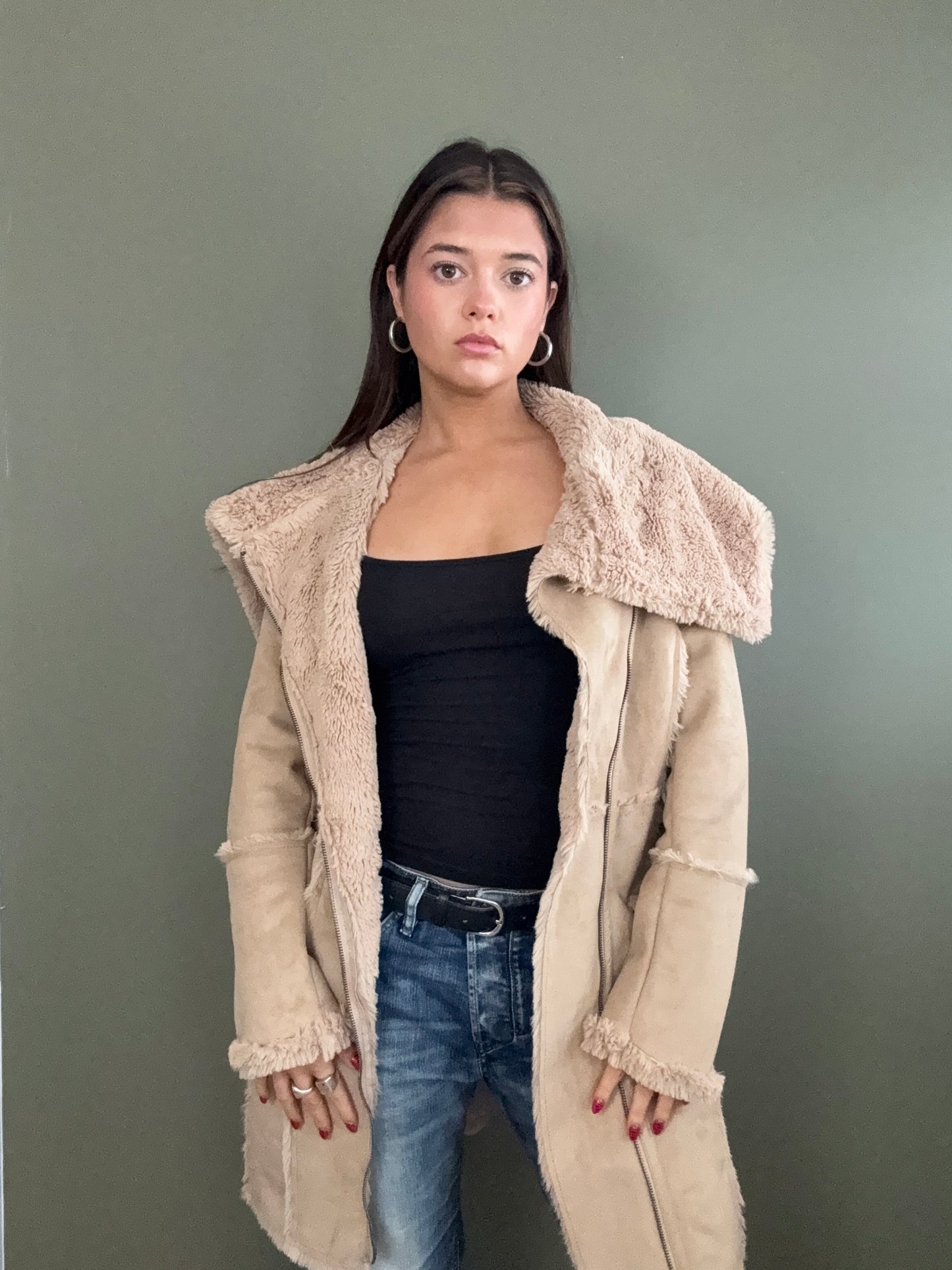 DKNY Faux Fur Jacket (S)