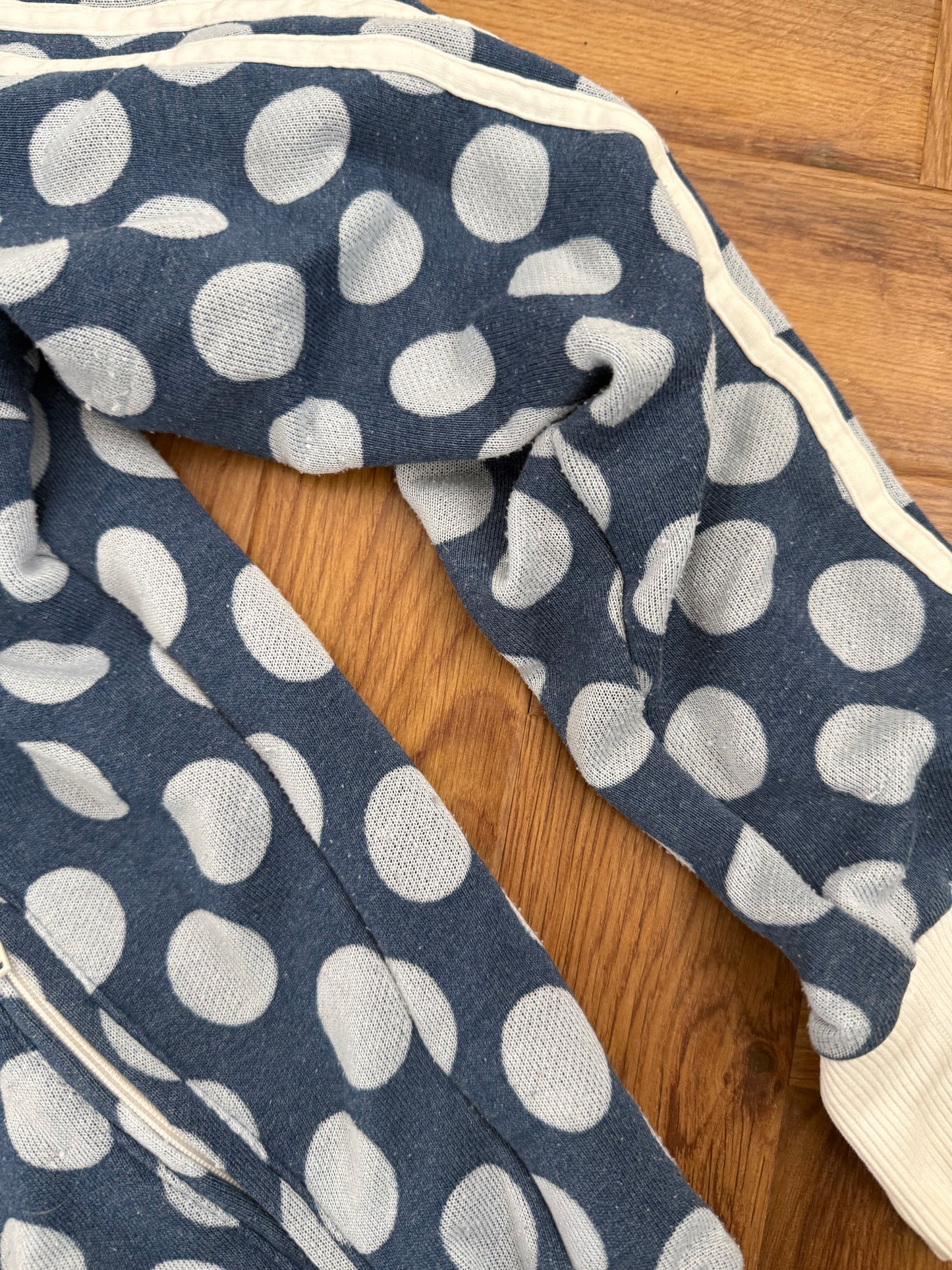 Blue Adidas Polka Dot Zip Jumper (S)