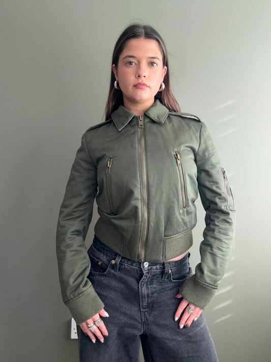 Khaki Diesel Bomber Jacket (S)