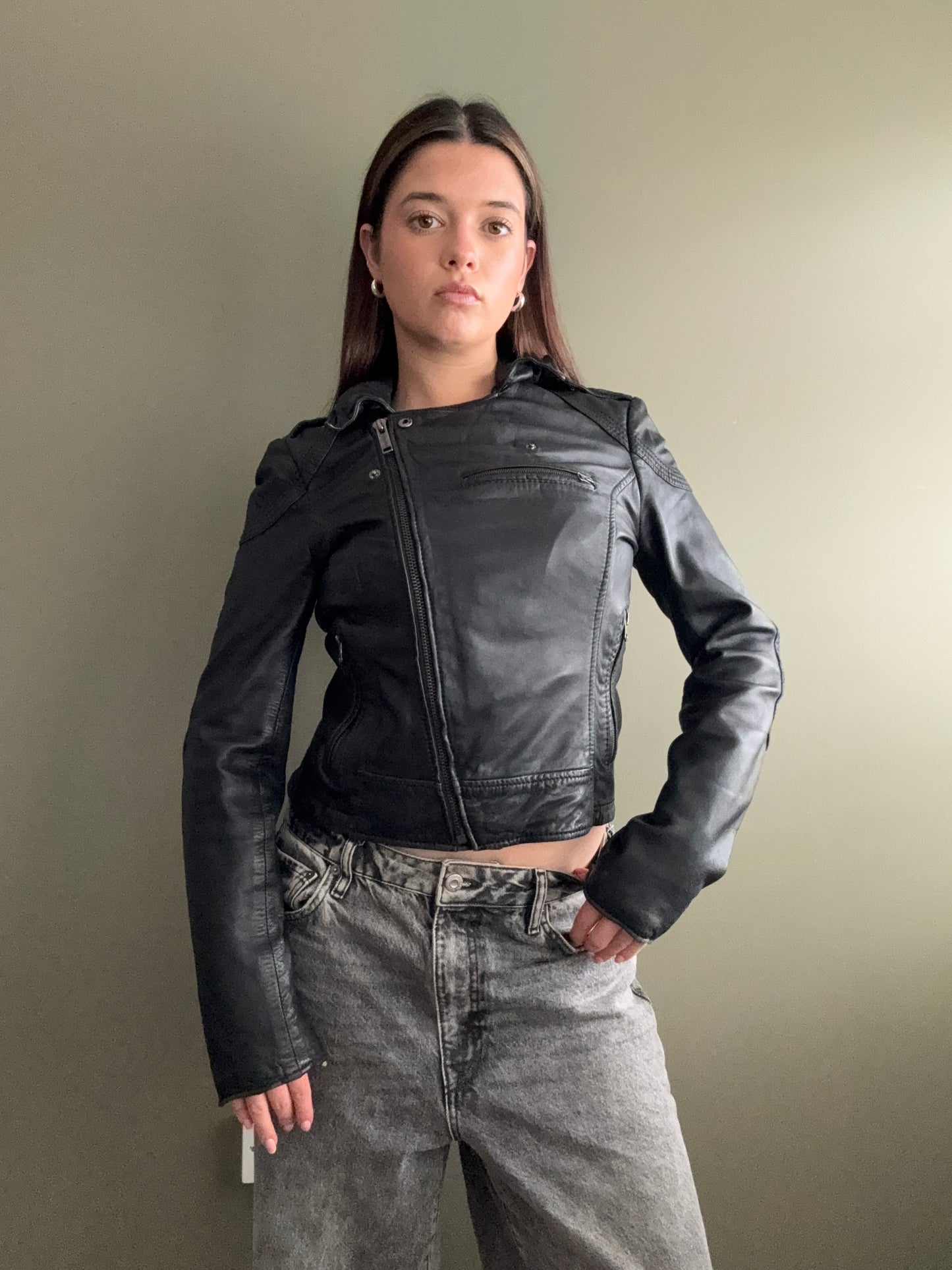 Firetrap Leather Jacket (S)