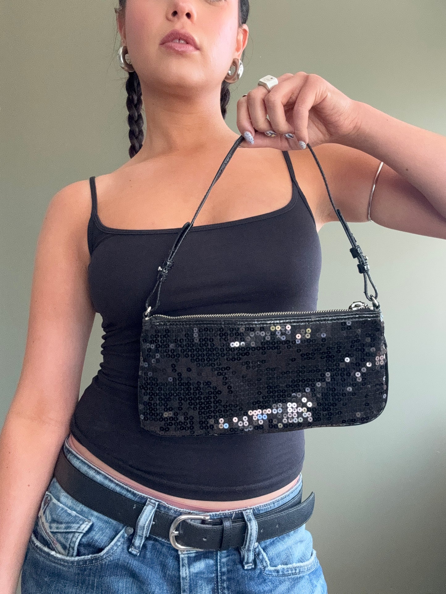 DKNY Sequin Shoulder Bag