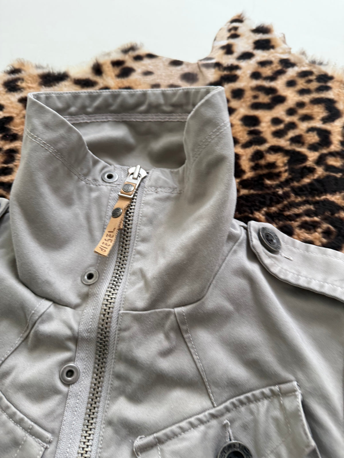 Diesel Vintage Funnel Neck Cargo Jacket (L)