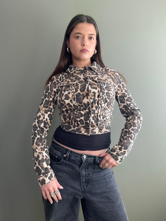 Guess Leopard Print Jacket (XS)