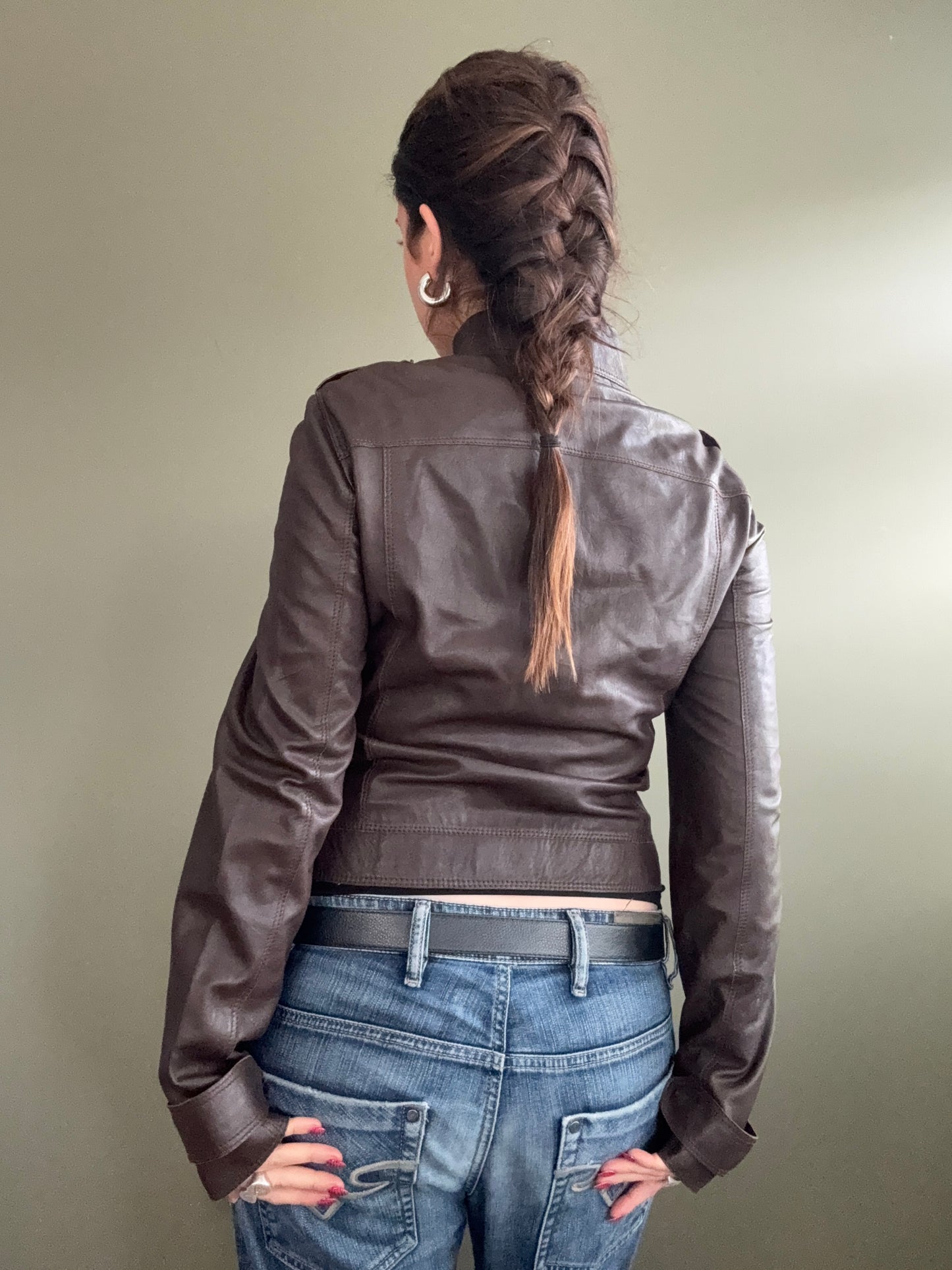 Hugo Boss Leather Jacket (UK8)