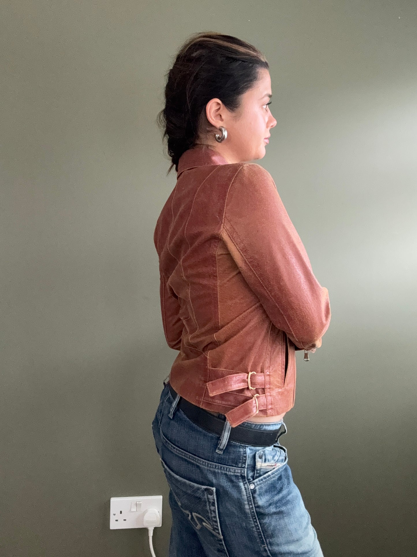 DKNY Leather Jacket (S)