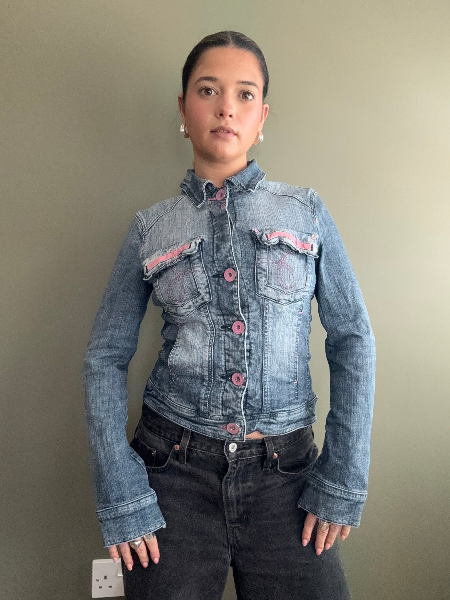 Y2K Denim Jacket (M)