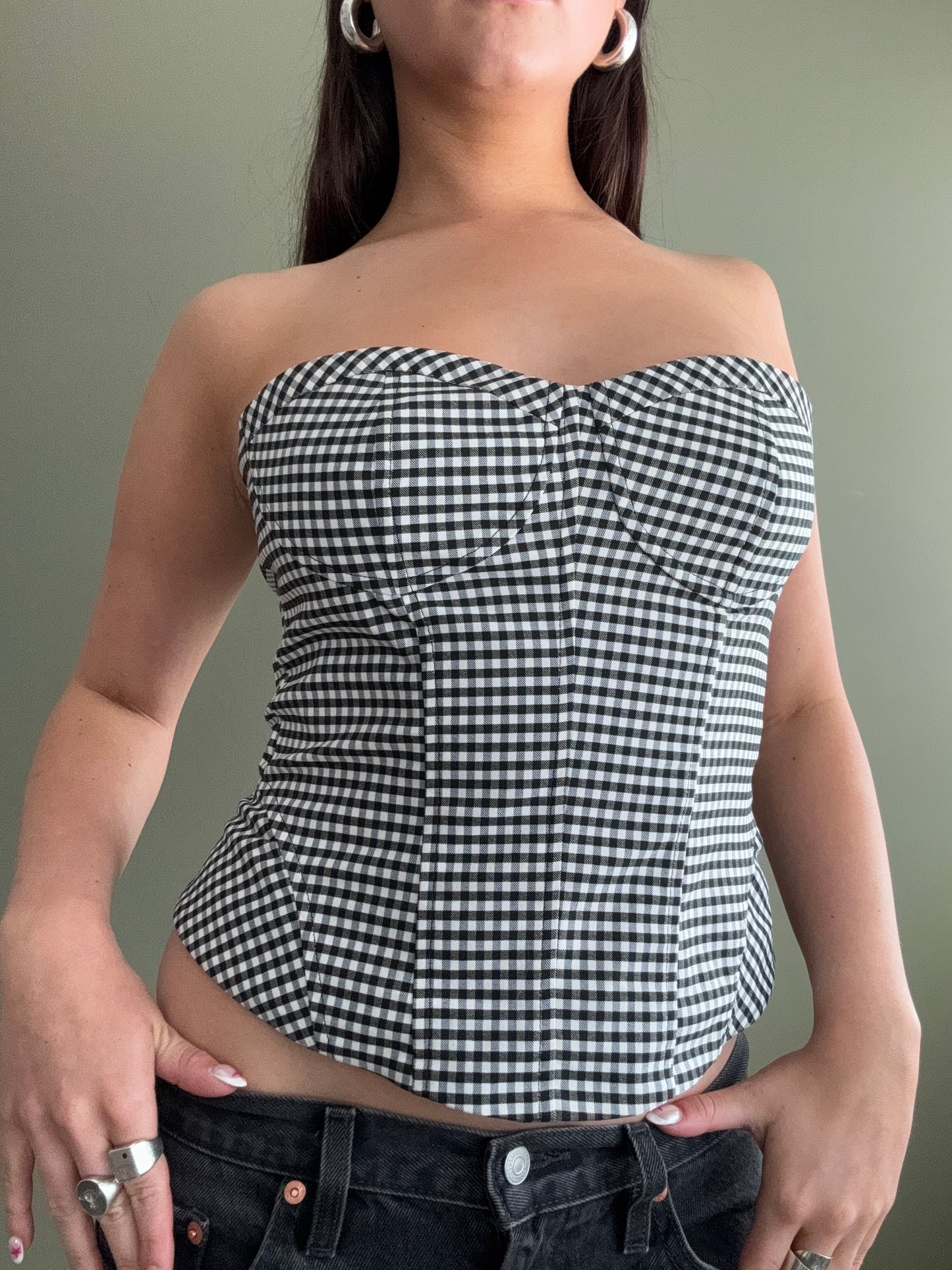 Gingham Bandeau Top (UK12)